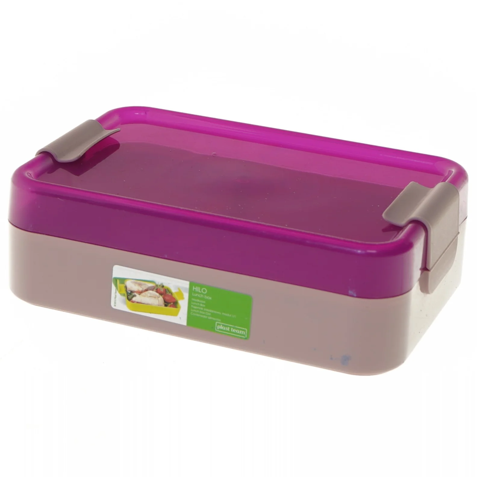 Frokostboks med låg fra Plast Team (str. 20x14 cm)