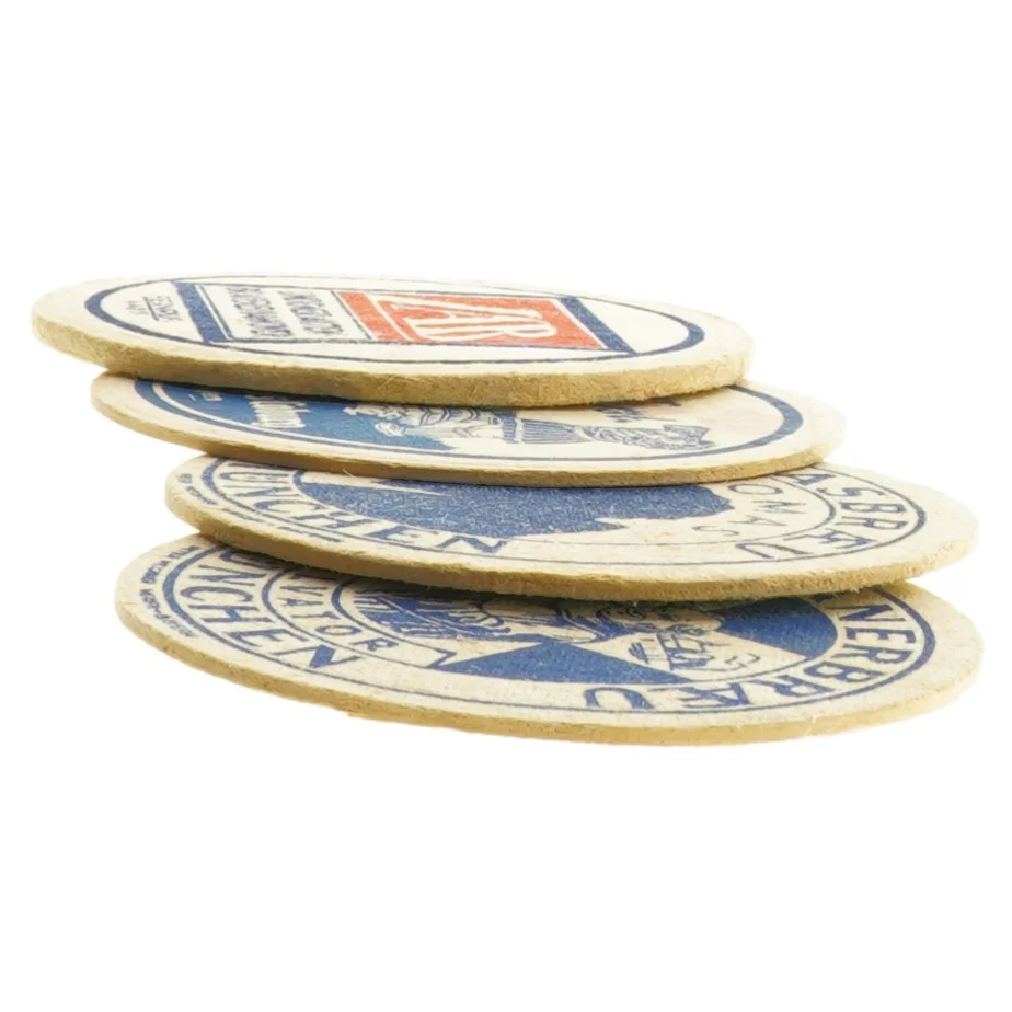 Vintage ølbrikker (str. Ø. 12 cm)