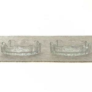 krystal skål, der kan deles i 2 (str. 10 cm)