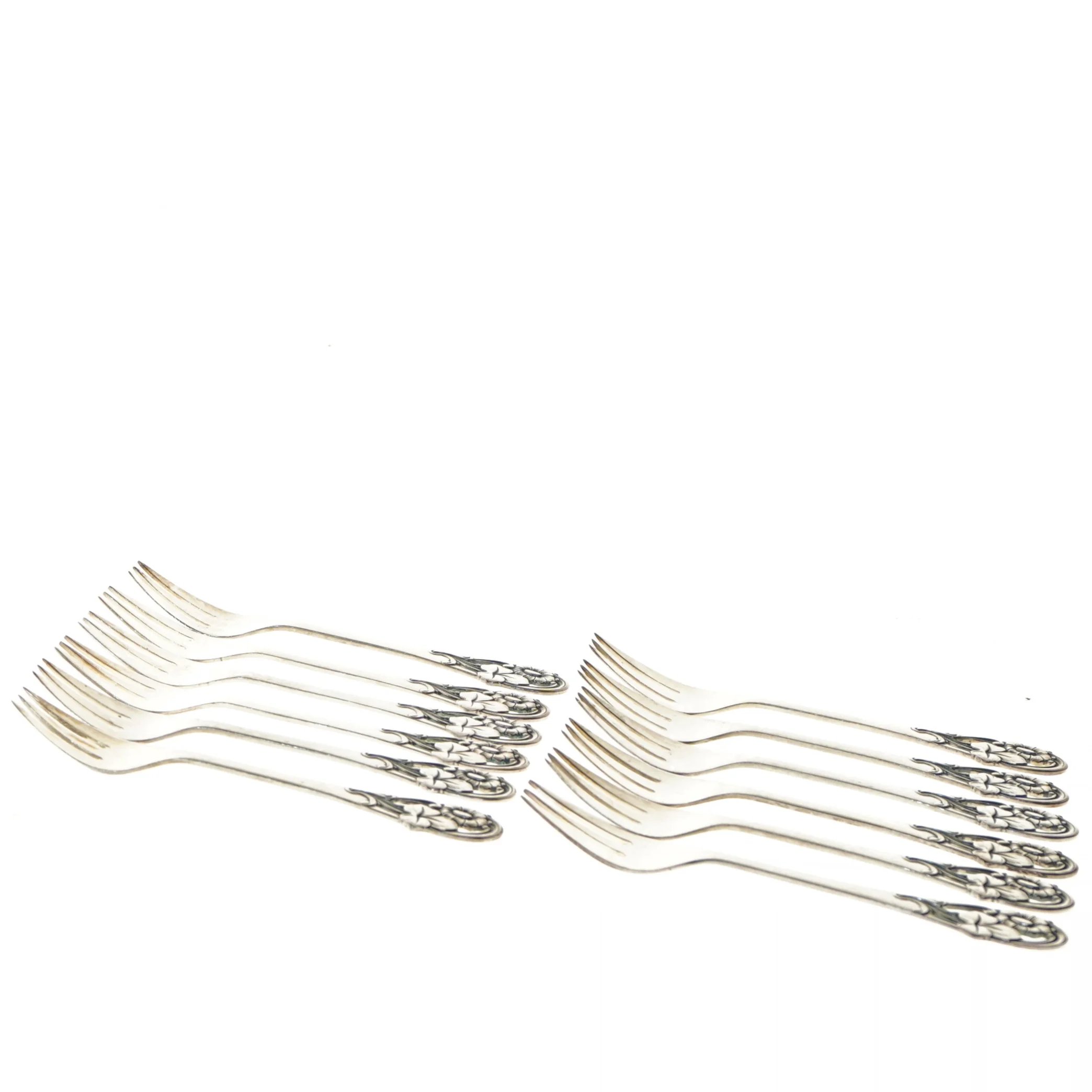 Sæt af 12 dessertgafler (str. 12 styk, 15 cm)