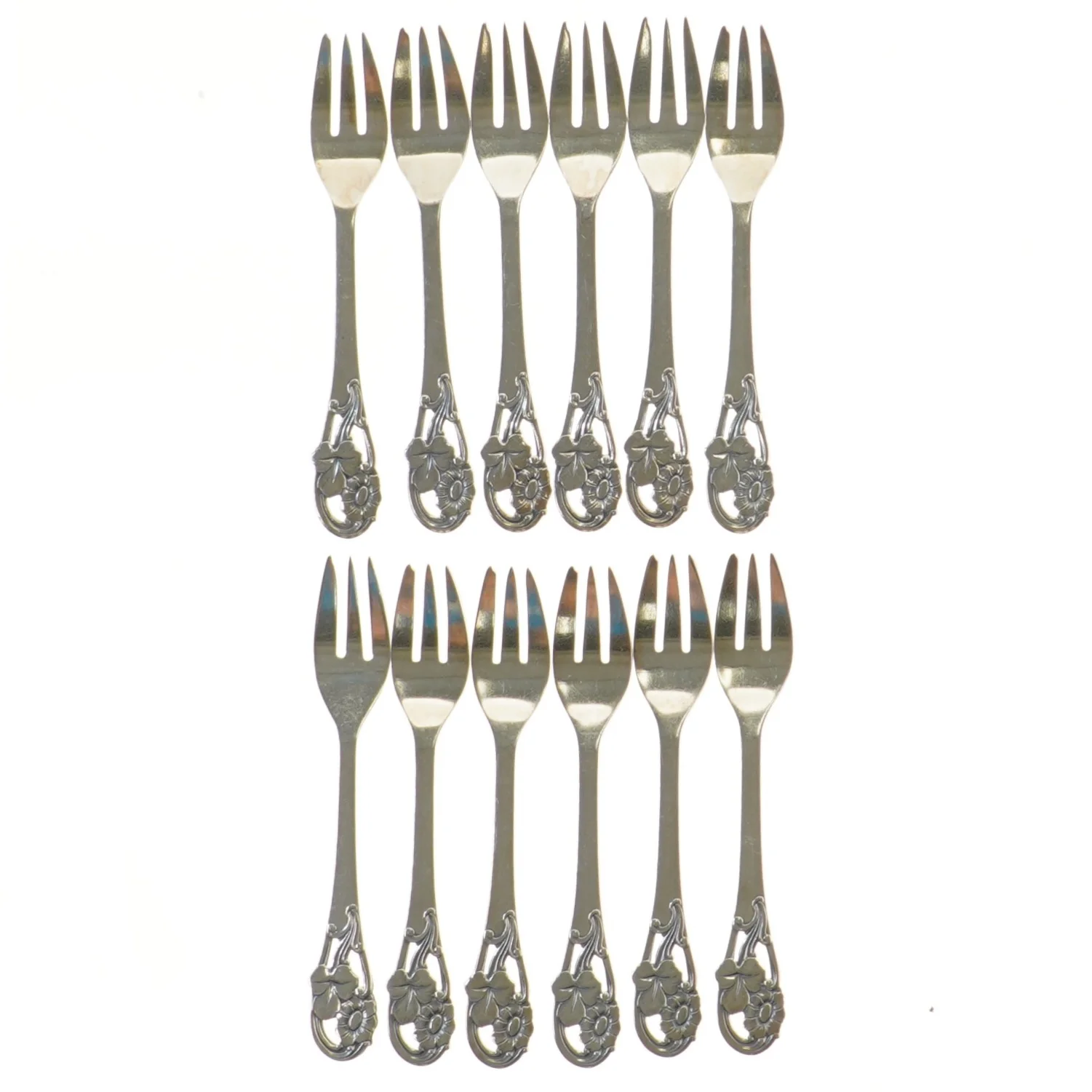 Sæt af 12 dessertgafler (str. 12 styk, 15 cm)