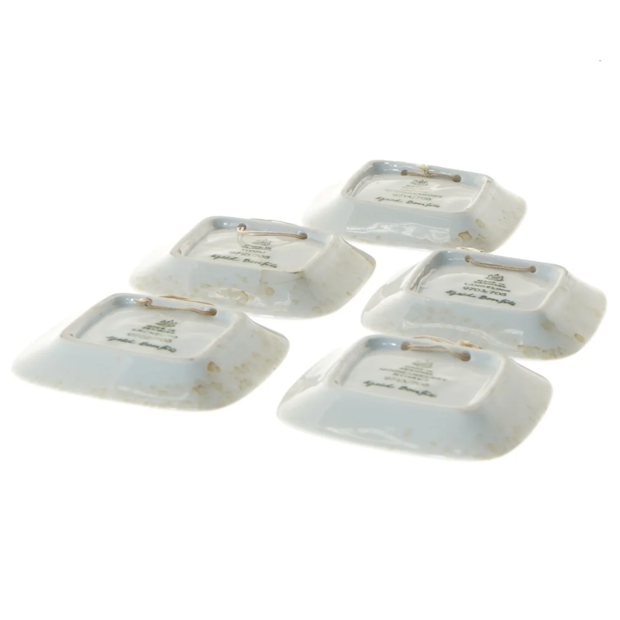 Danske porcelænsplatter fra Bing & Grøndal (str. 8x8 cm)