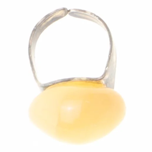 Rings med gul sten (str. Ø 51 mm)