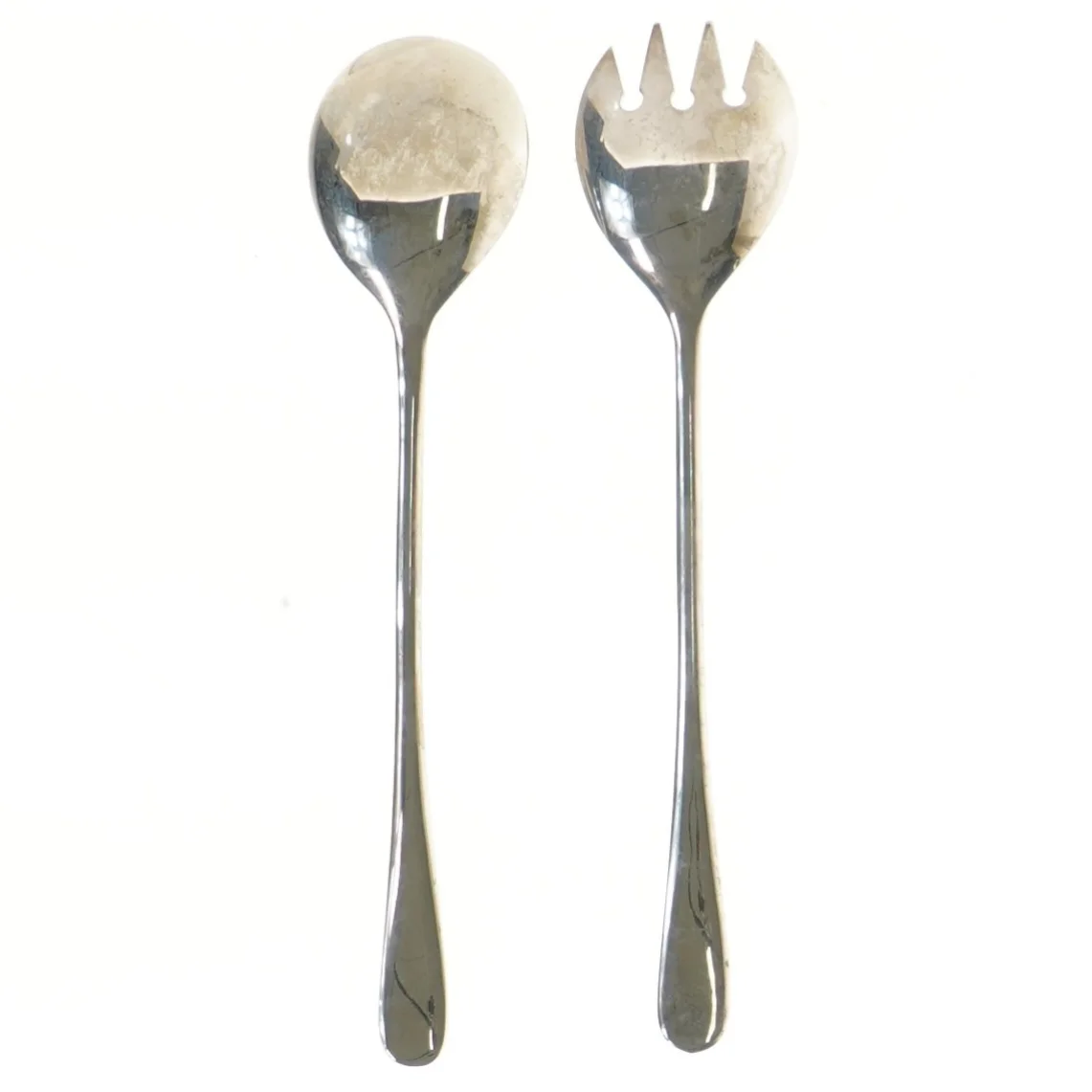 Salatbestik sæt i rustfrit stål (str. 23 cm)