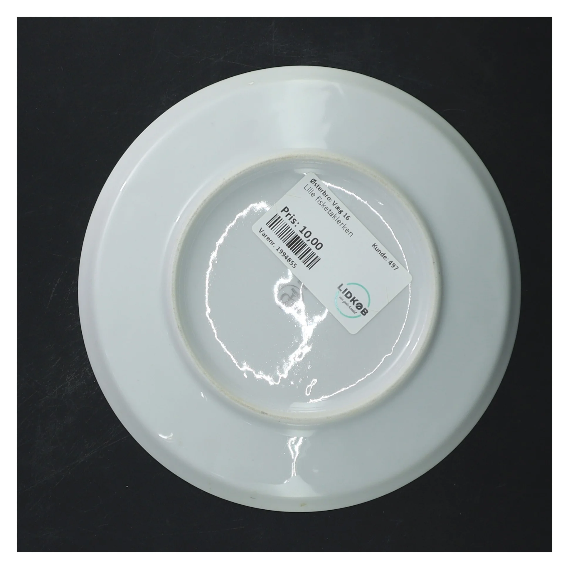 sæt af 5 tallerkener med fiskeprint fra Colditz (str. 5 styk, ø 17 cm)