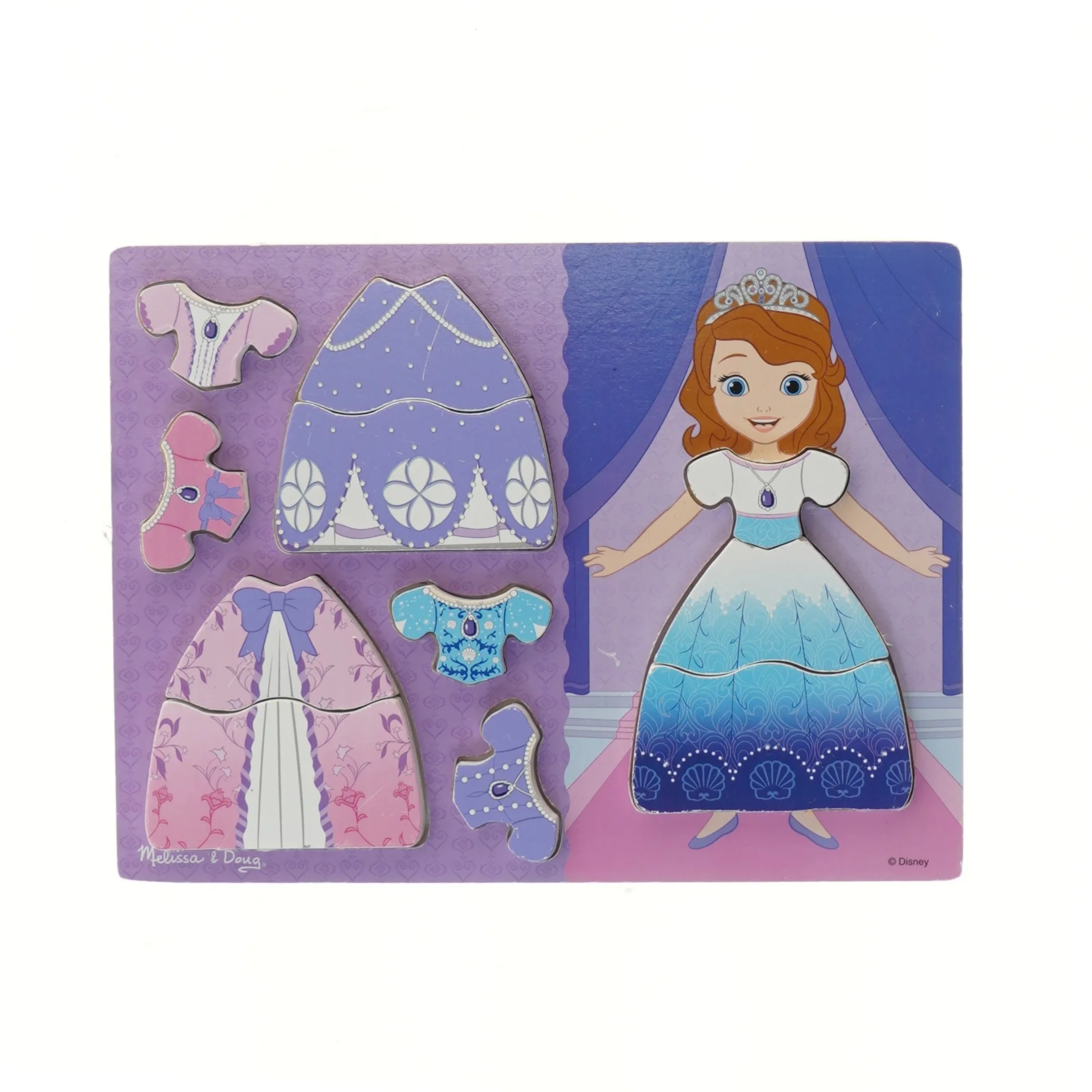 Disney prinsesse p&aring;kl&aelig;dningspuzzle fra Melissa & Doug (str. 30x22,5 cm)