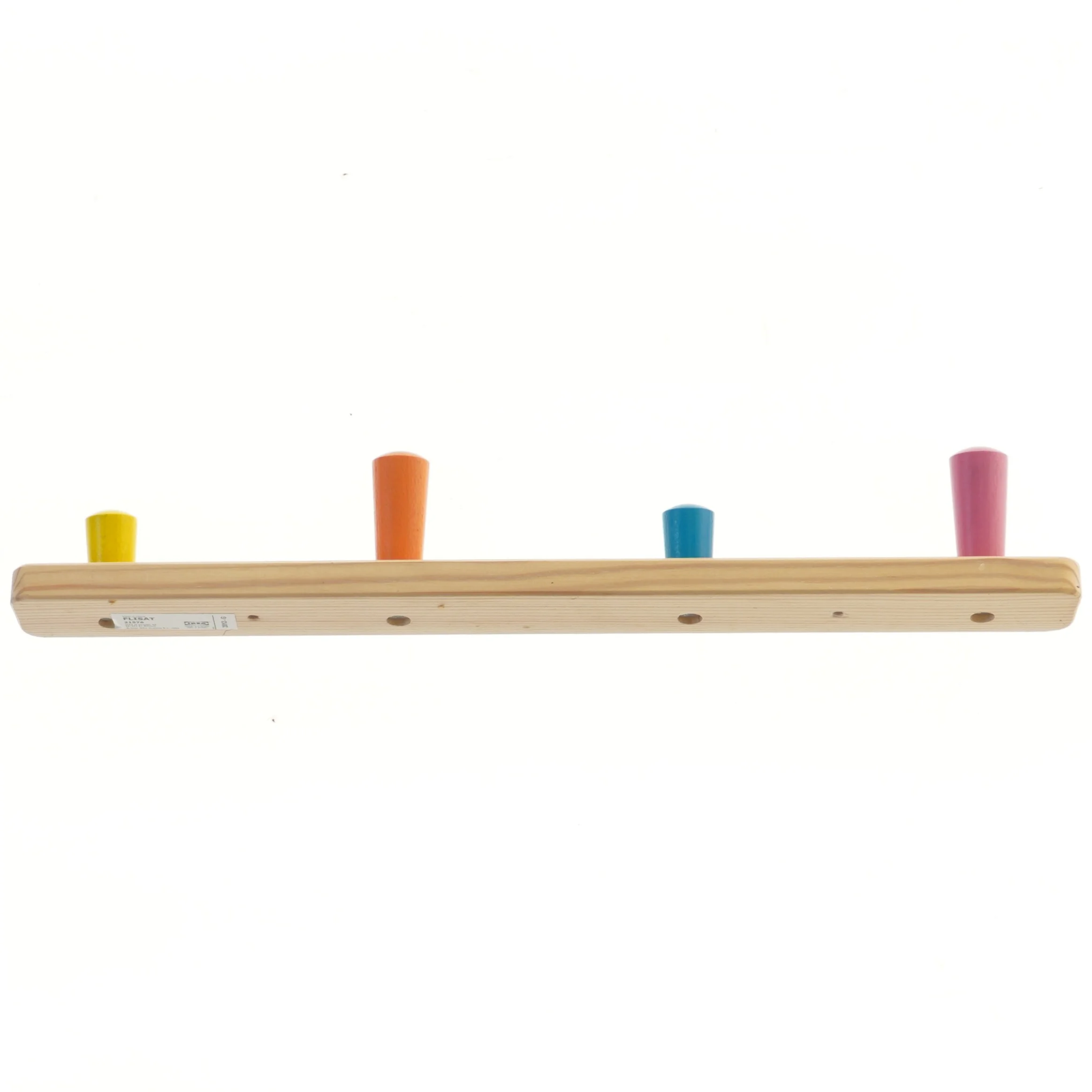 Træknagerække med farverige knager fra IKEA (str. 47 cm)