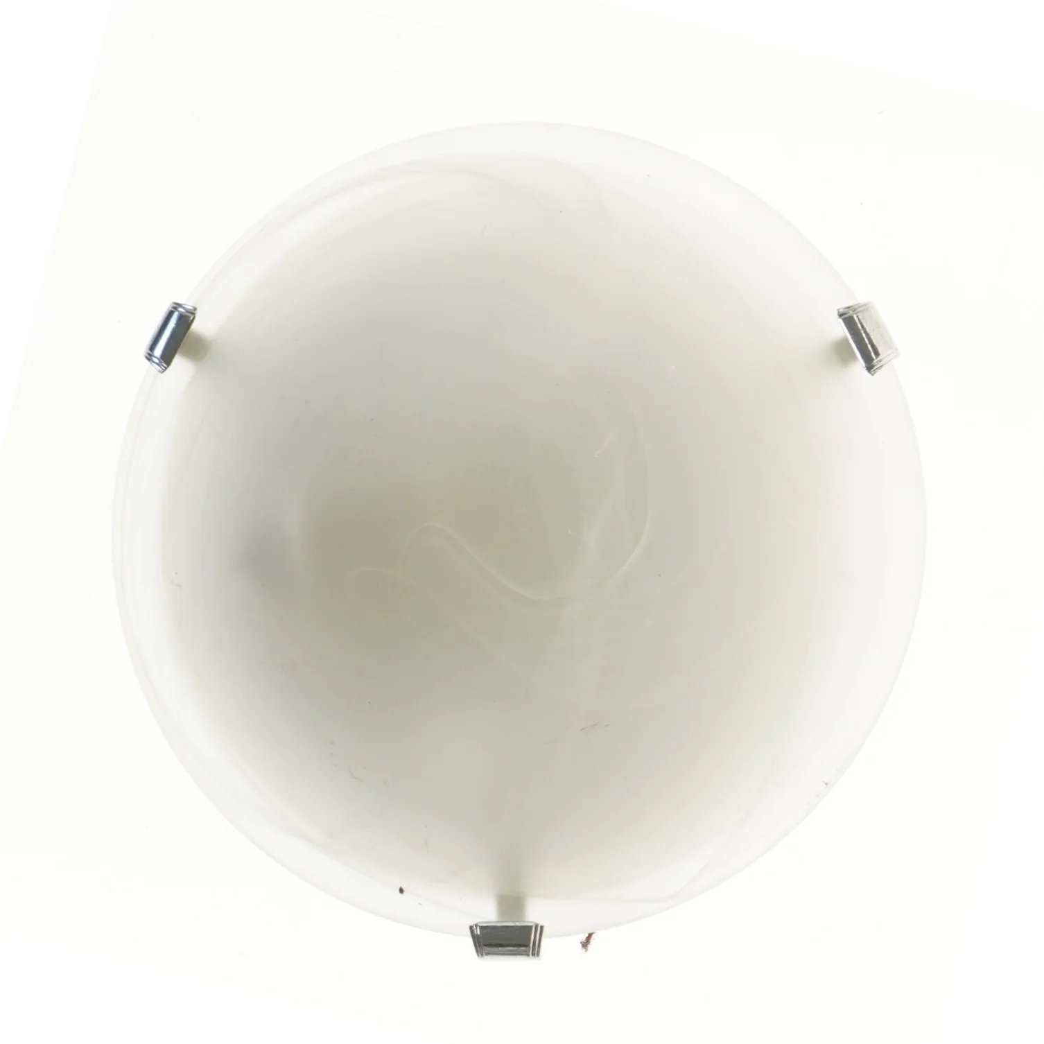 Rund loftlampe i glas (str. Ø 25 cm)