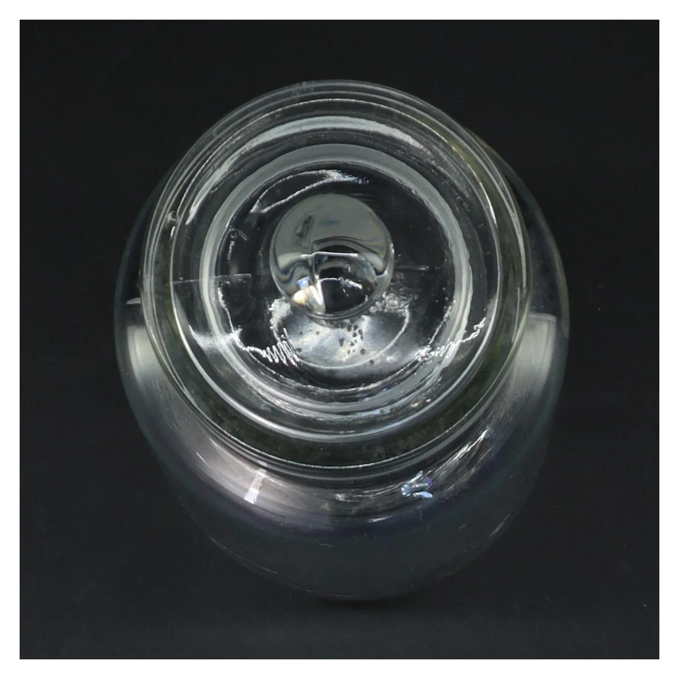 Glasbeholder med låg (str. Ø 7,5 cm længde 17,5 cm)