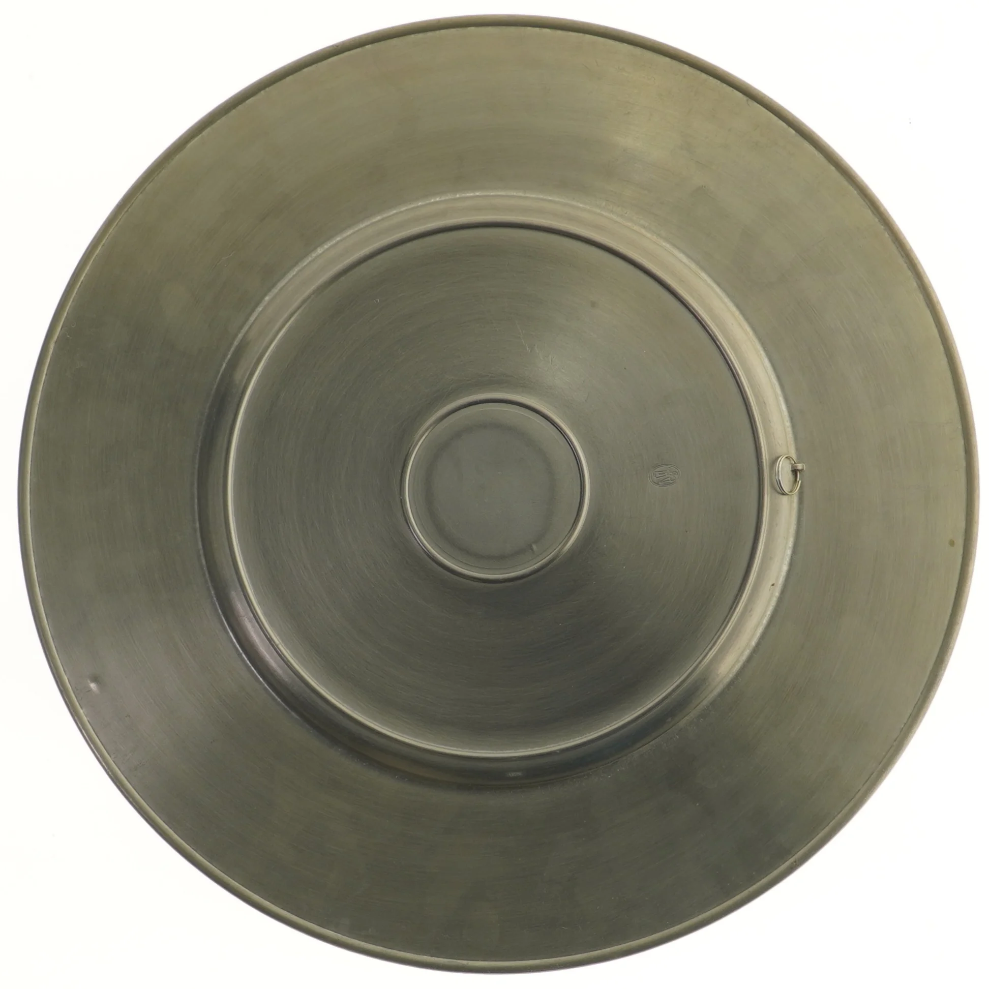 Dekorativt metalfad med relief (str. Ø 40 cm)