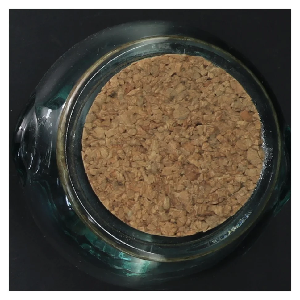 Glasbeholder med korklåg (str. 11,5 cm)