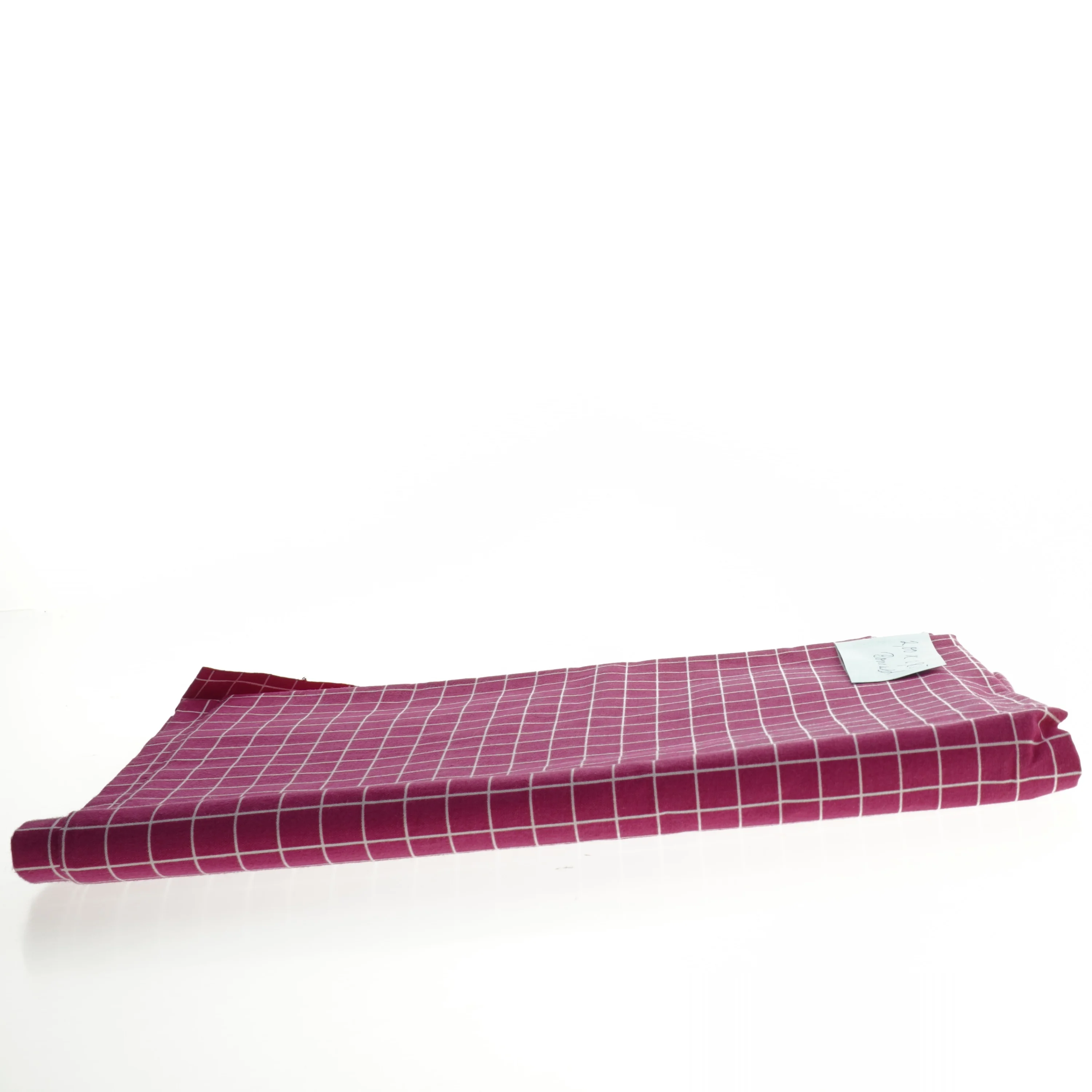 Lyserød- og hvidternet bomuld (str. 200 x 85 cm)