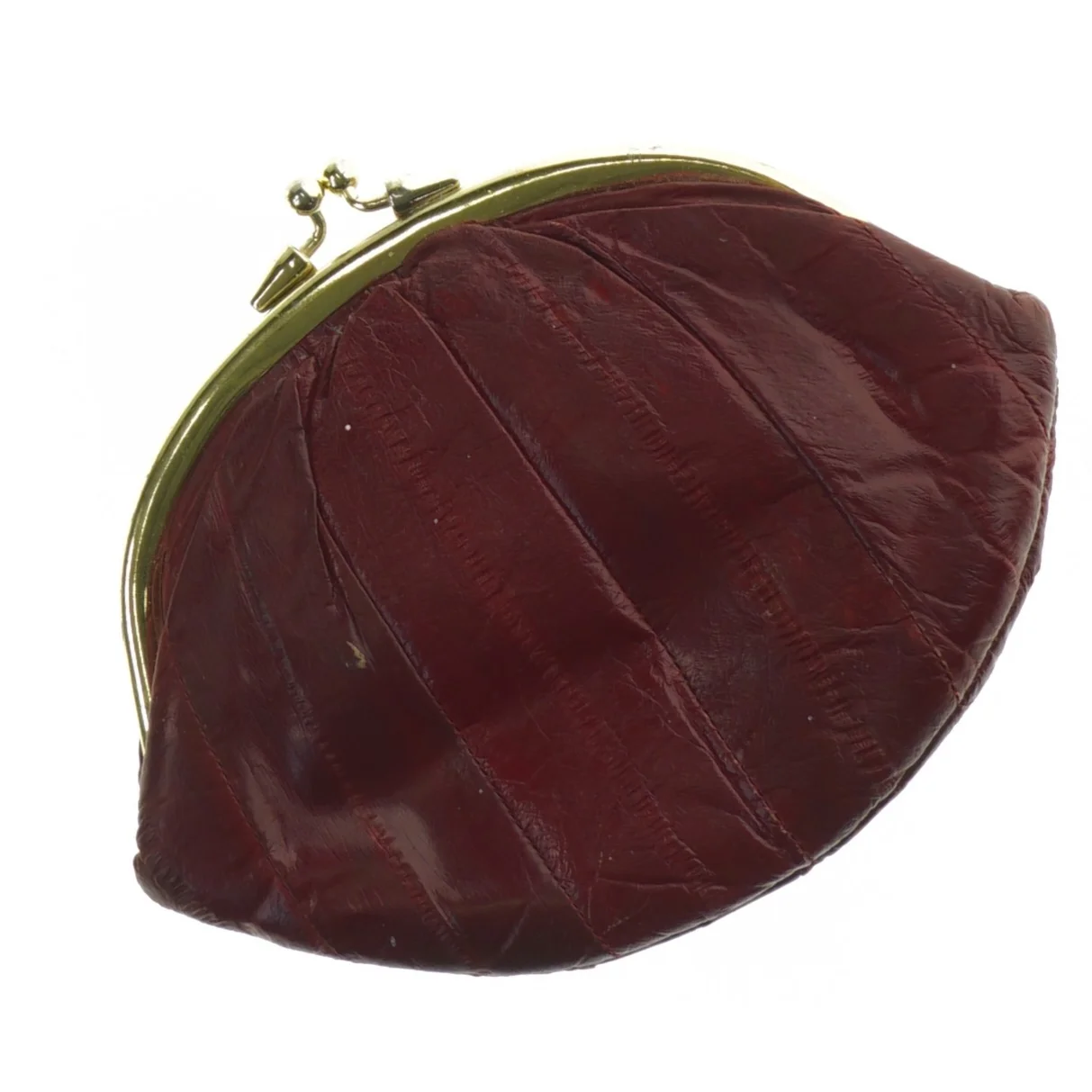 Vintage pung i skind (str. 17 x 14 cm)