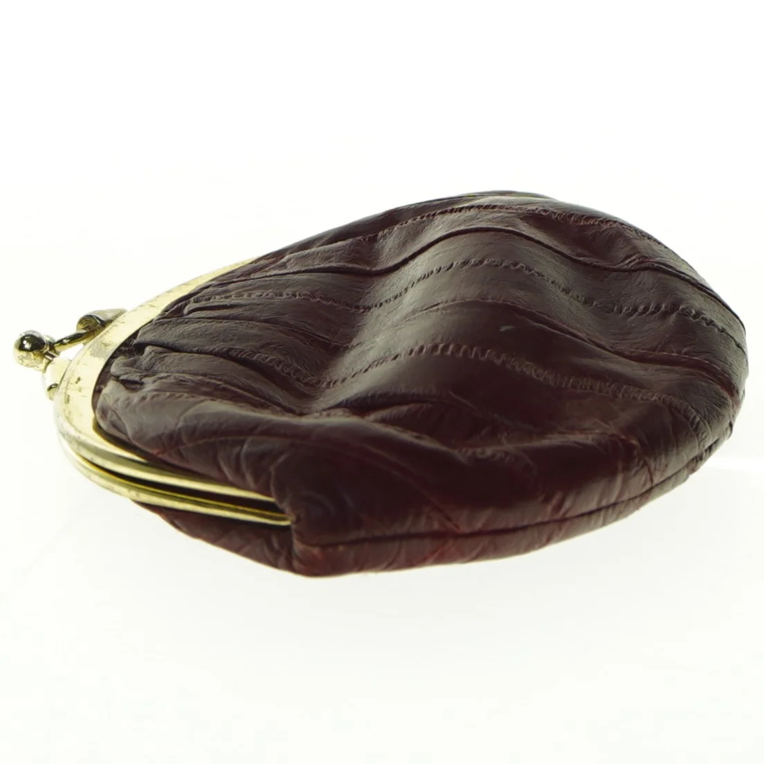 Vintage pung i skind (str. 17 x 14 cm)