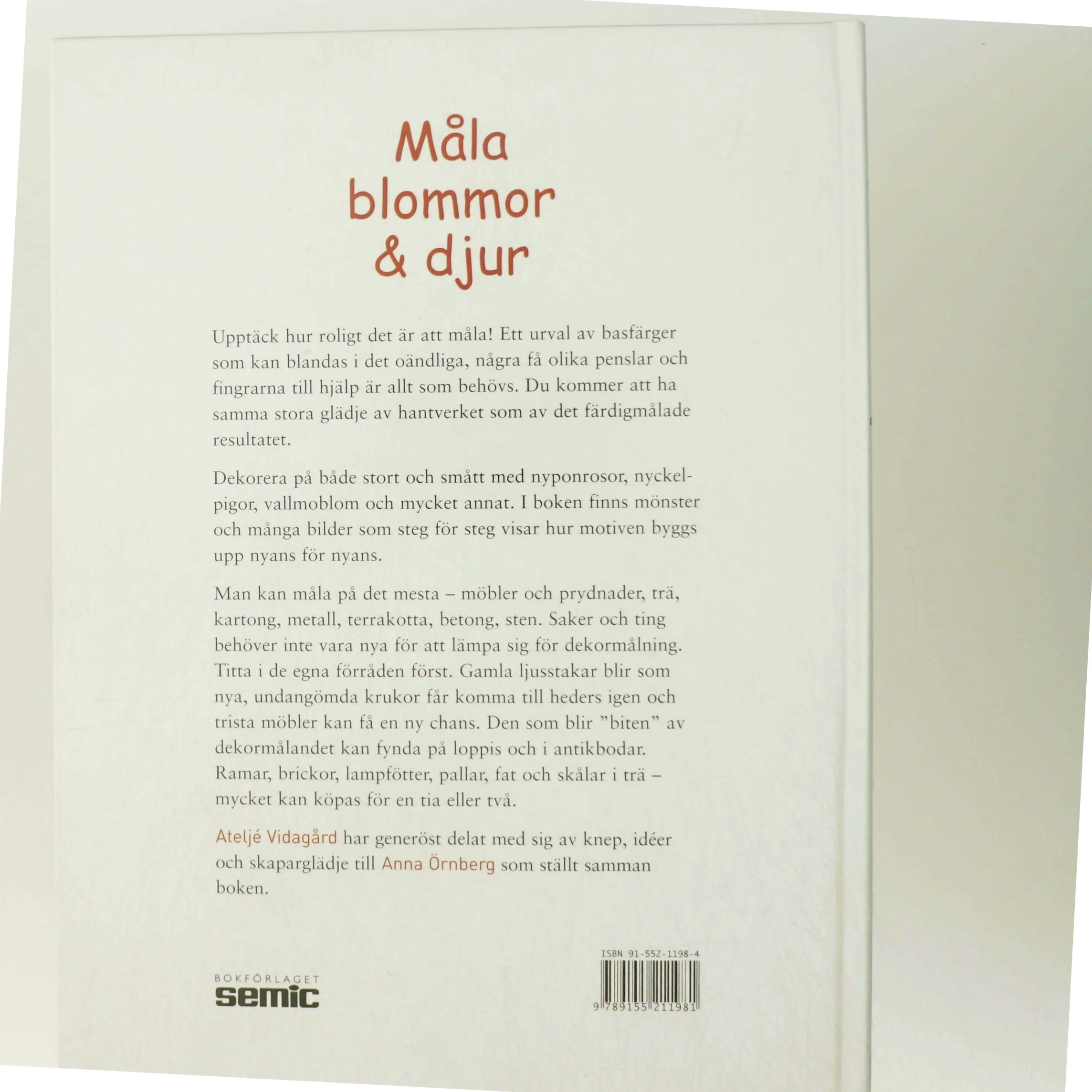 Måla blommor & djur af Anna Örnberg (Bog)