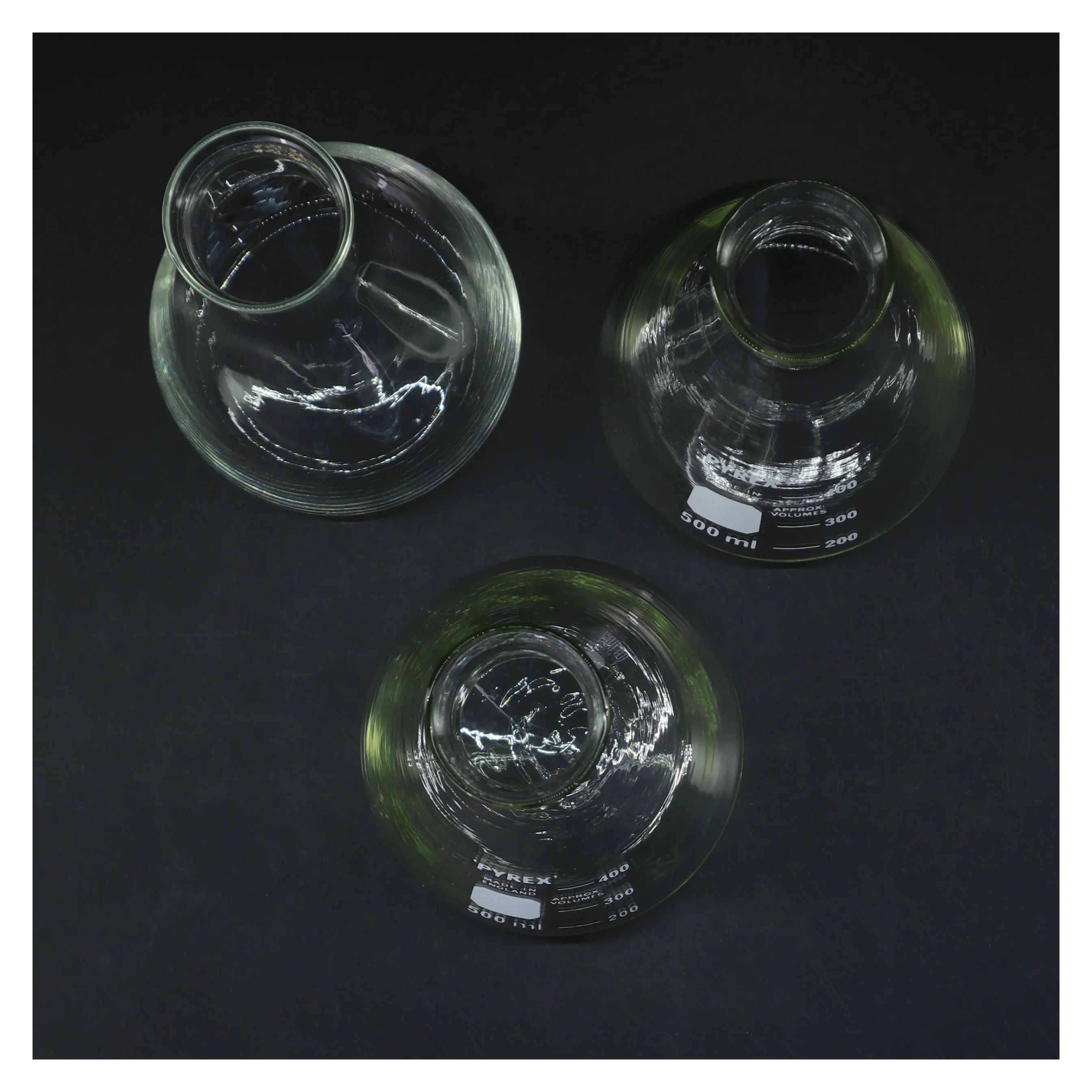 Pyrex Erlenmeyer kolber, 500 ml fra Pyrex (str. 3 stk 17,5 cm)