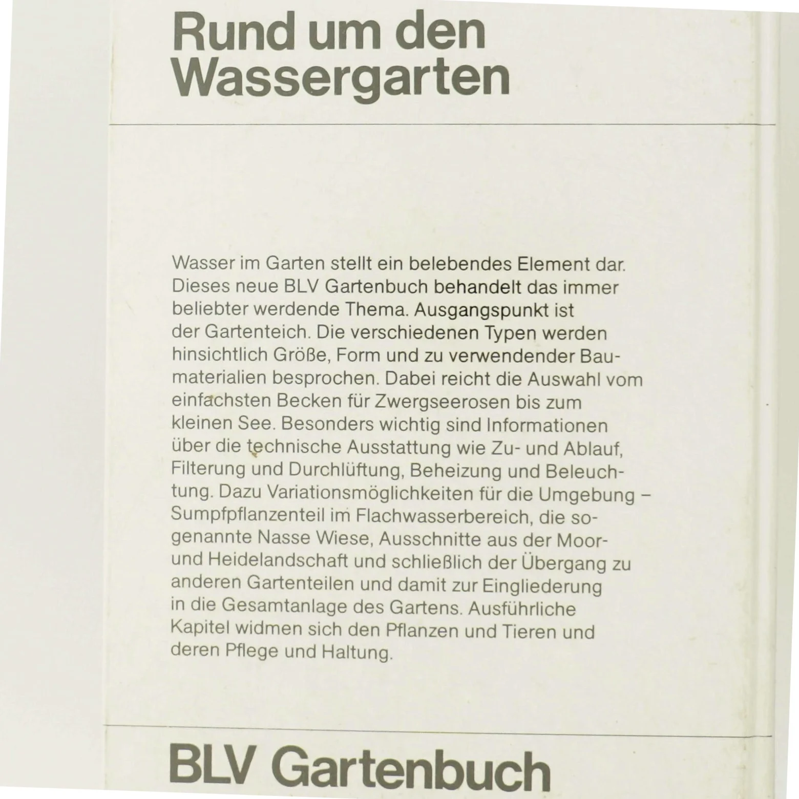 Rund um den Wassergarten bog fra BLV Verlag