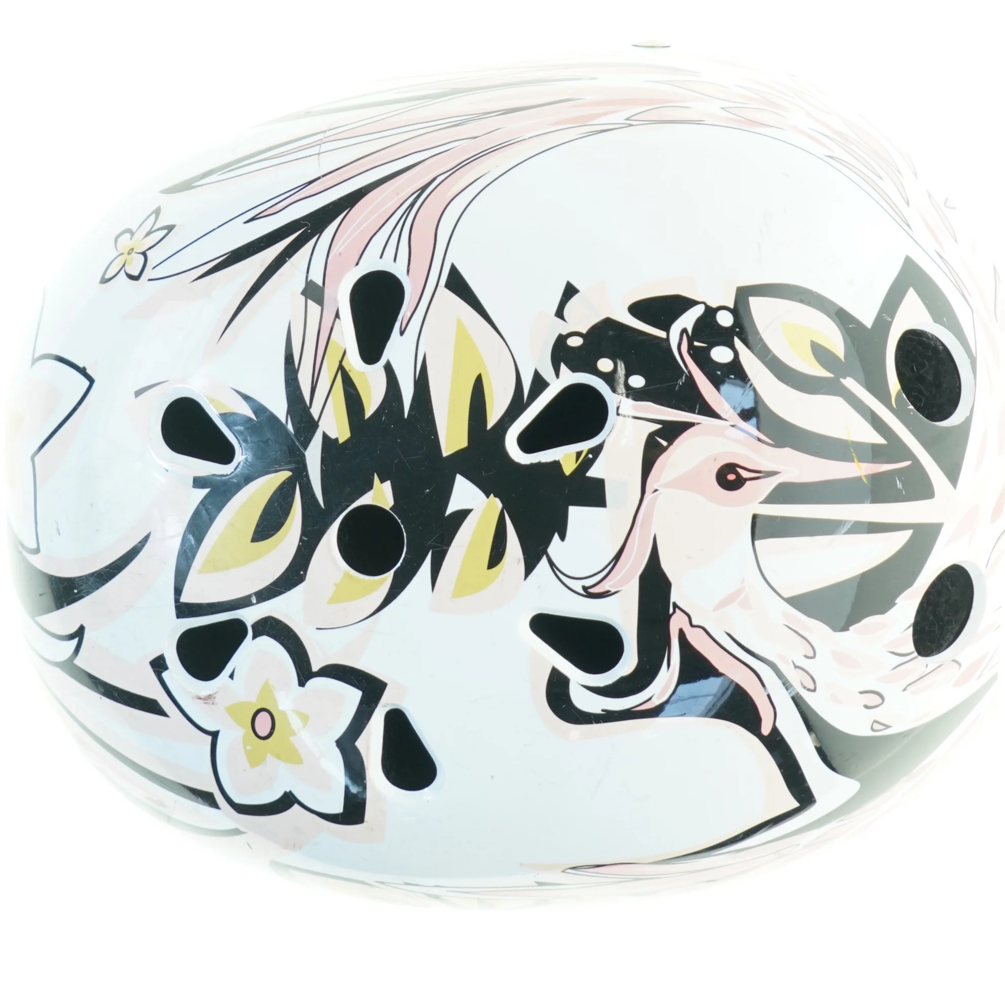 Dekoreret cykelhjelm (str. 57 til 59 cm)