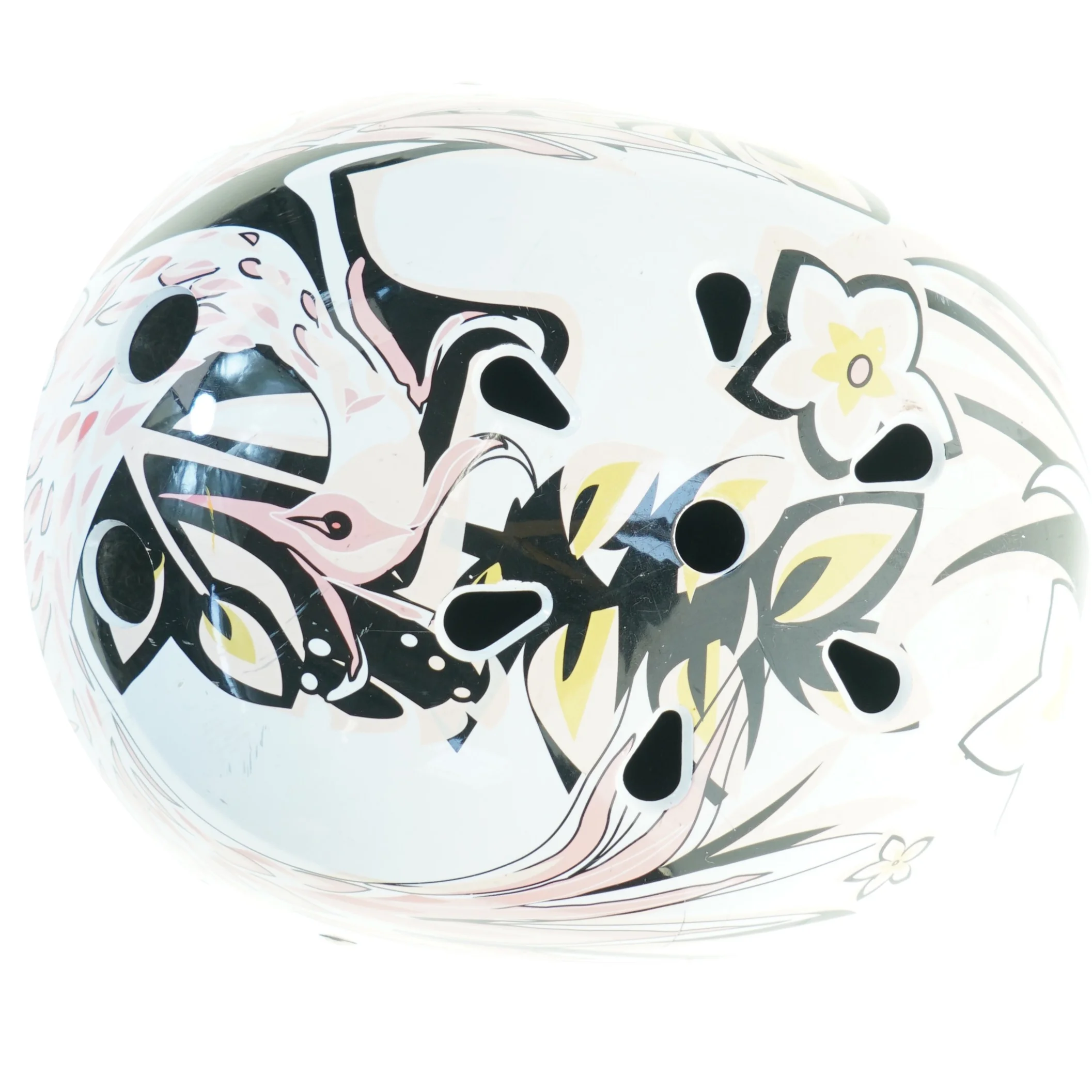 Dekoreret cykelhjelm (str. 57 til 59 cm)