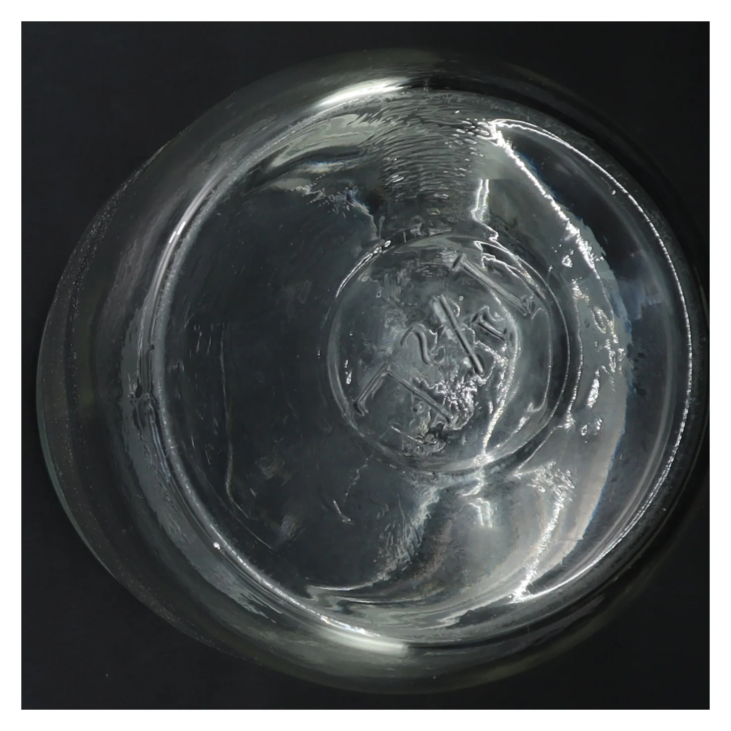 Glaskrukke med låg fra Danaglas (str. Ø 11,5 cm længde 17,5 cm)