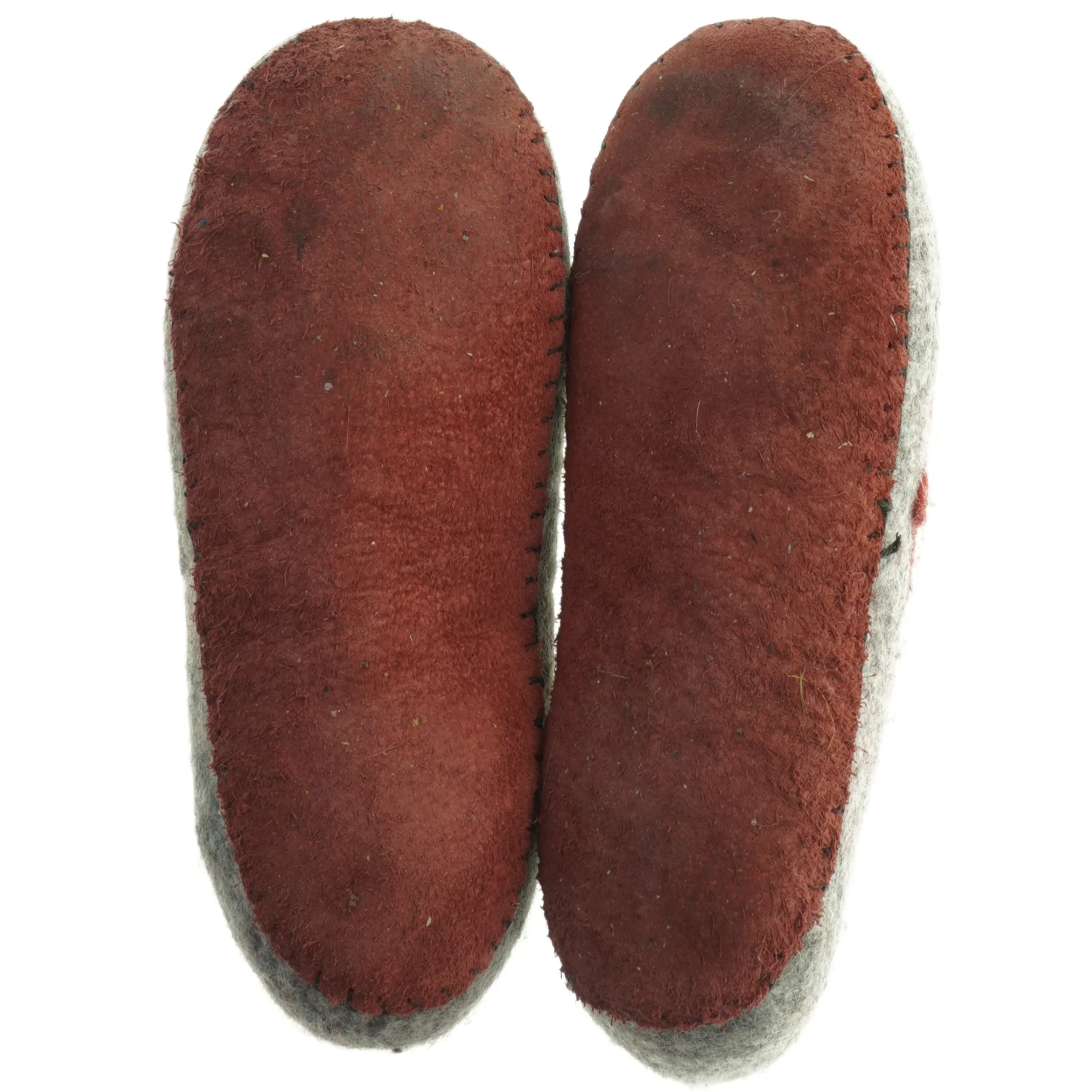 Filtede hjemmesko med blomstermotiv (str. Fodlængde 25 cm)