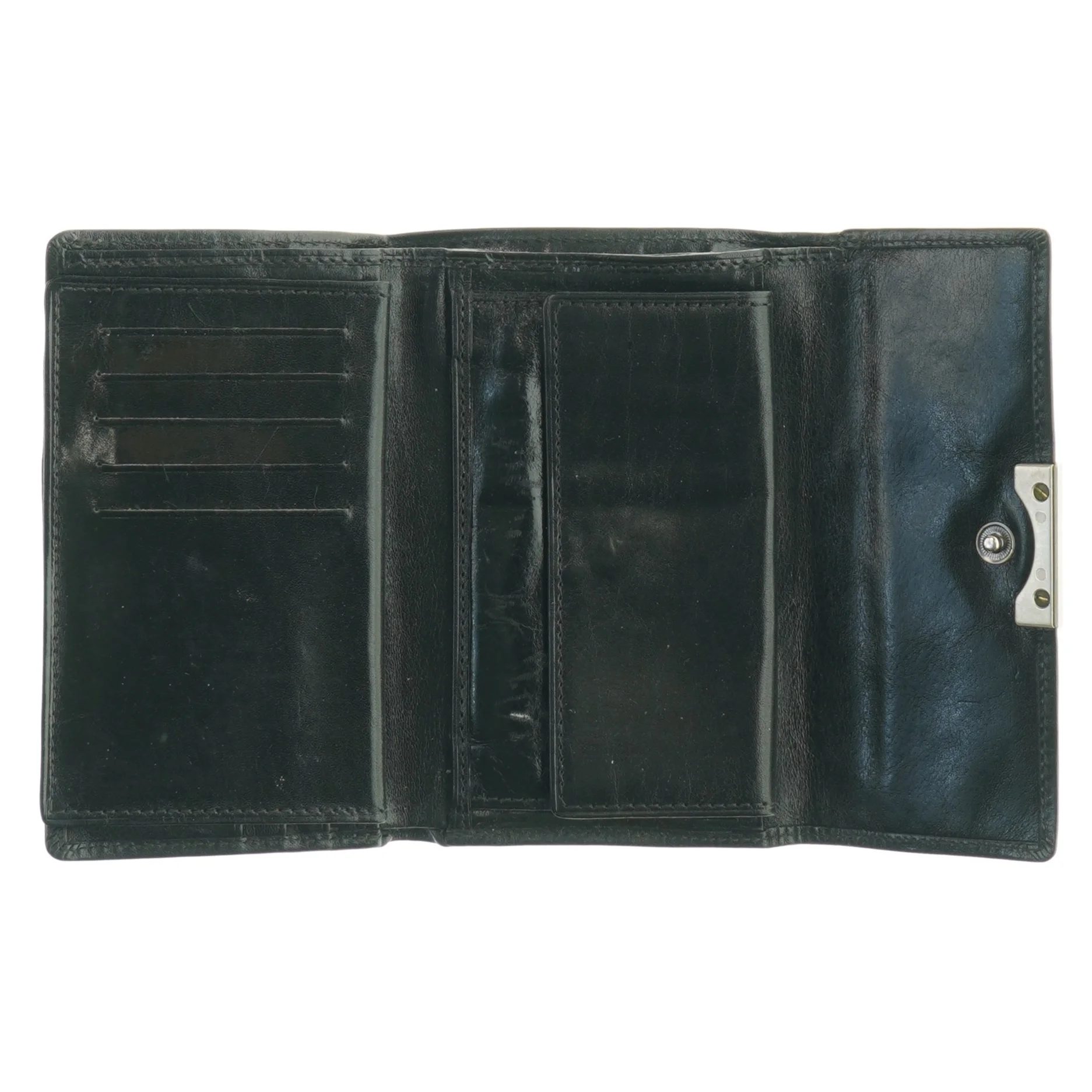 Sort læderpung fra Adax (str. 15 x 10 cm)