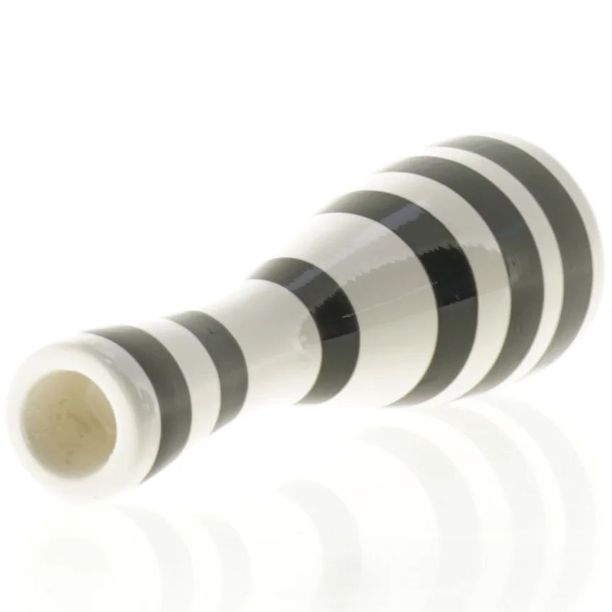 Stribet keramisk vase (str. 20 cm)