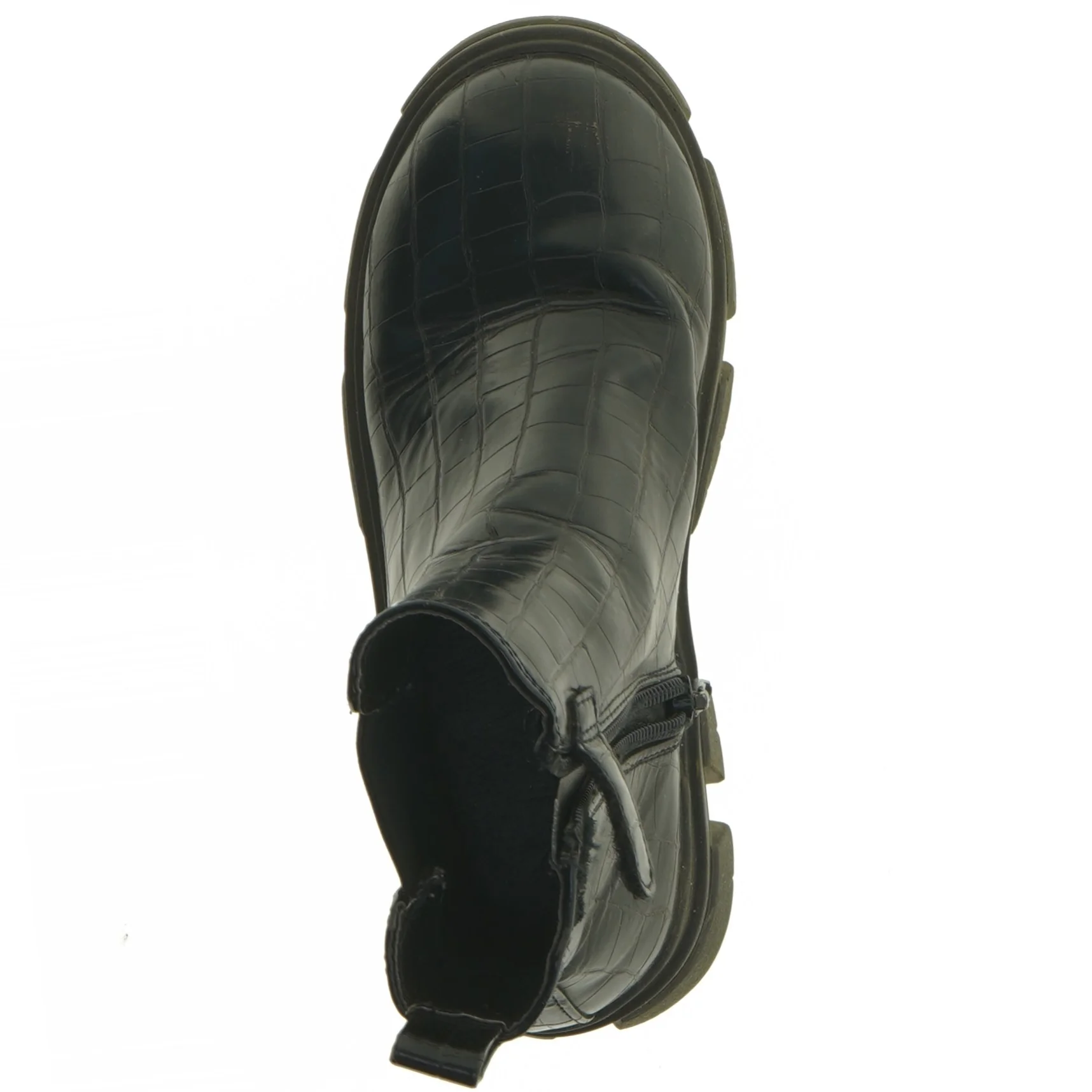 Sorte krokodilleprægede støvler (str. 32)