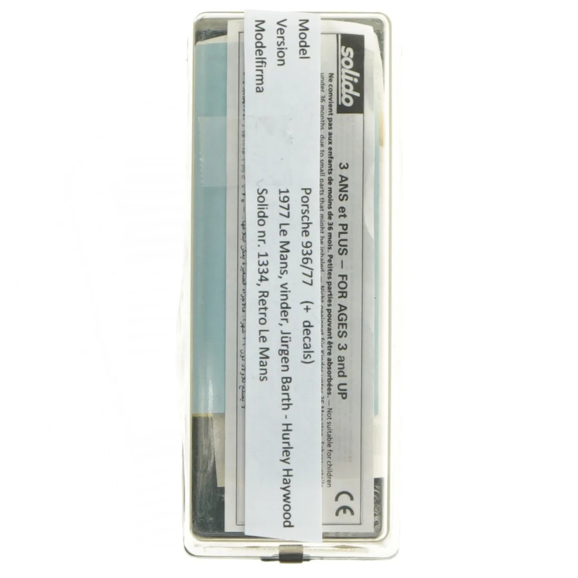 Porsche 936 modelbil fra Solido (str. 15x7 cm)