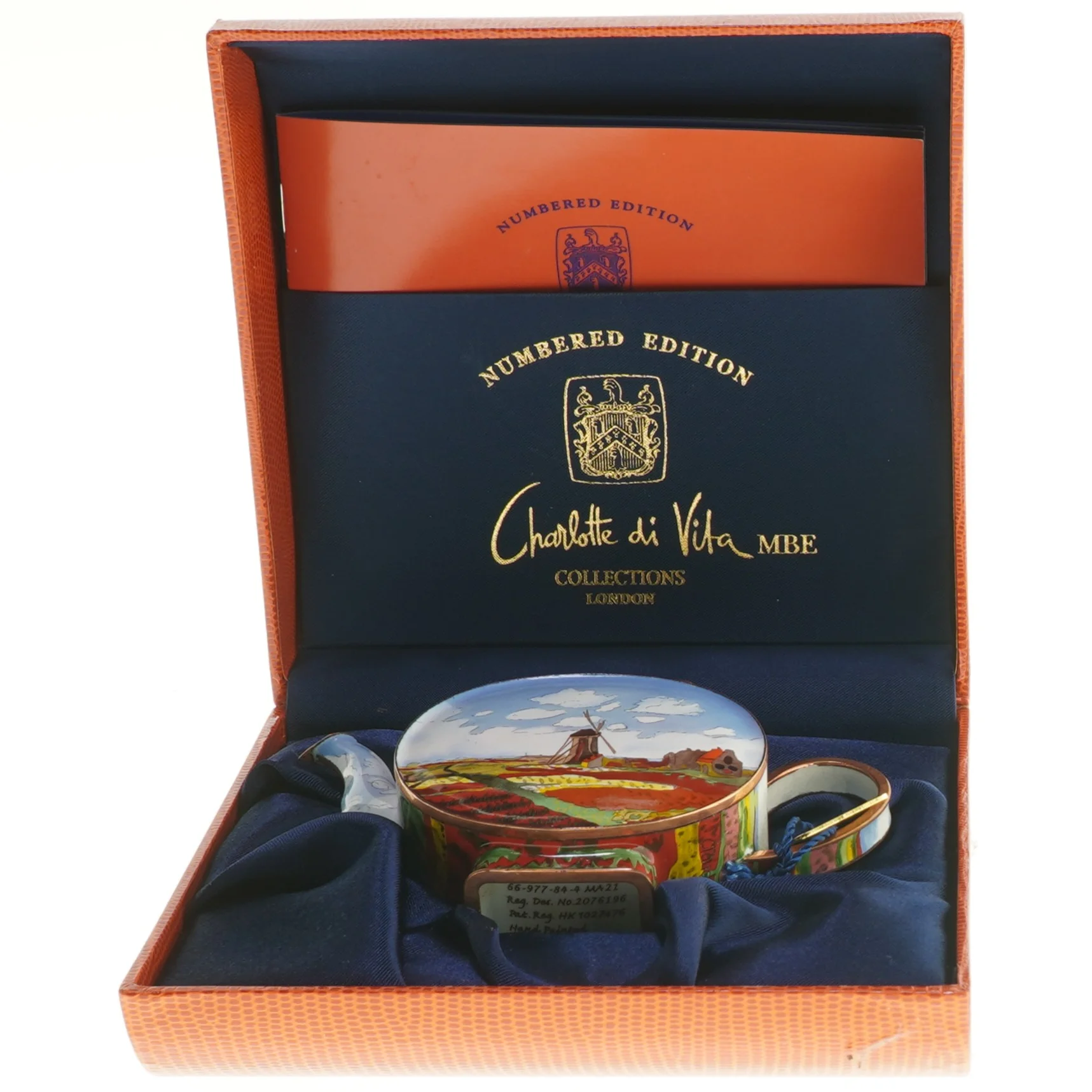 Miniature krukke med landskabsmotiv fra Charlotte di Vita MBE Collections (str. 12x8 cm)