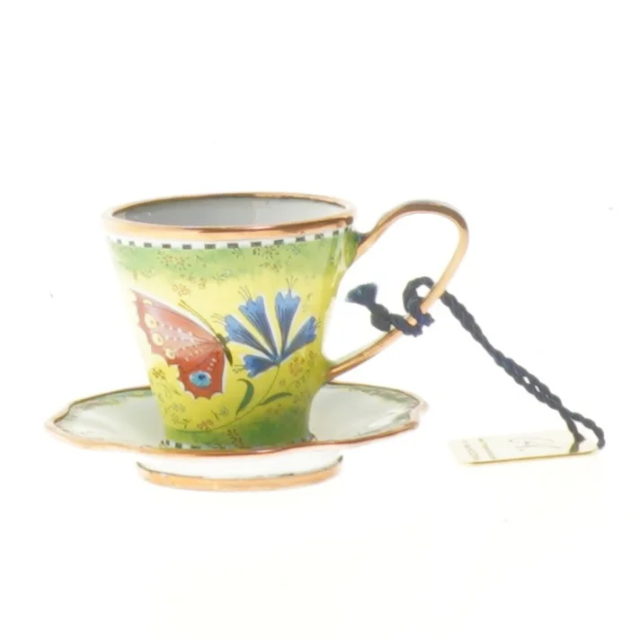 Dekorativ tekop med underkop fra Charlotte di Vita (str. 6 & 4 cm)