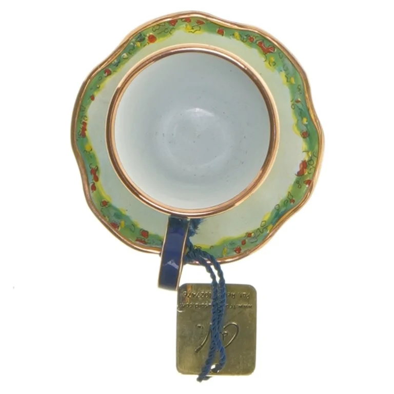 Dekorativ tekop med underkop fra Charlotte di Vita (str. 6 & 4 cm)