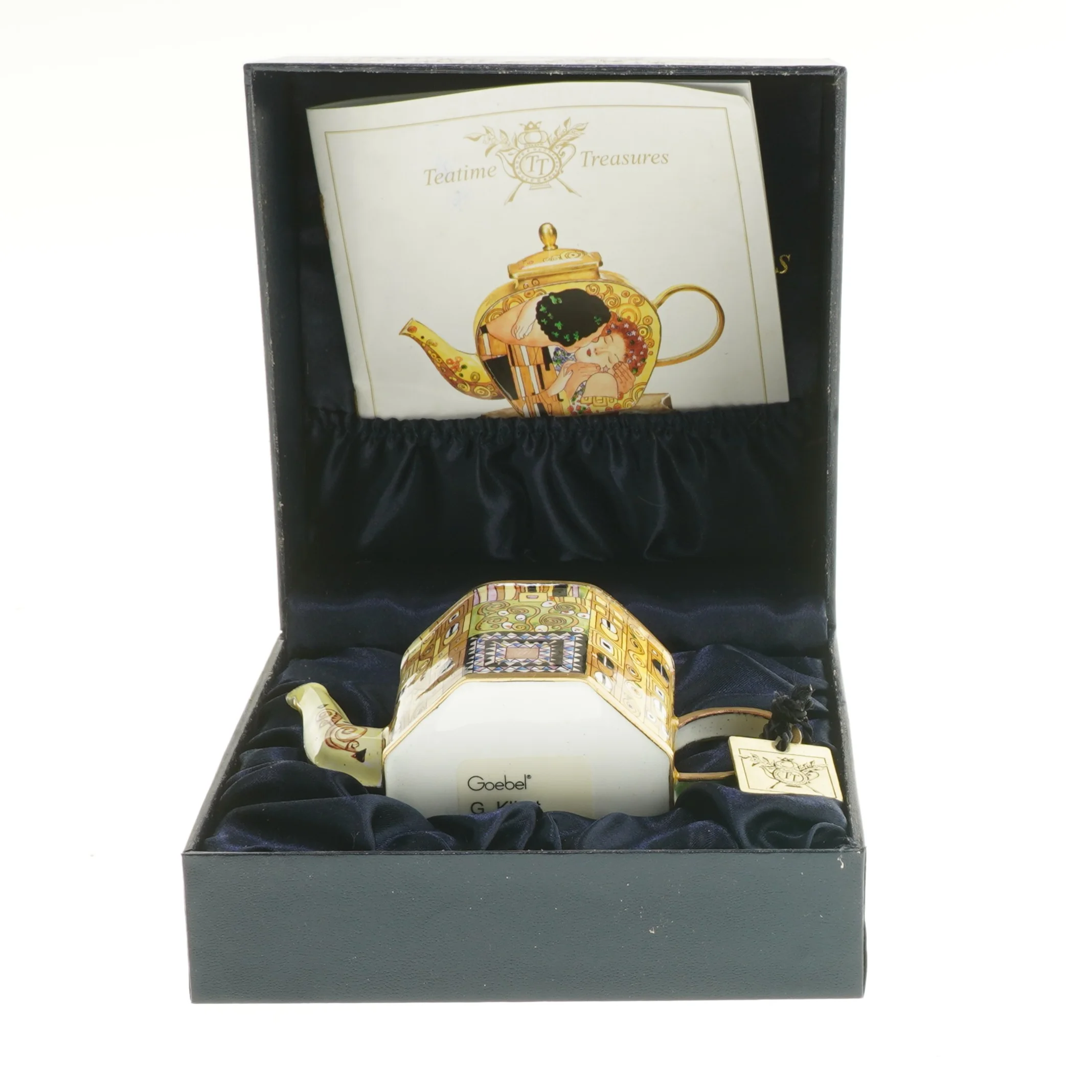 Dekorativ keramisk tekande fra Goebel (str. 8,5x13 cm)