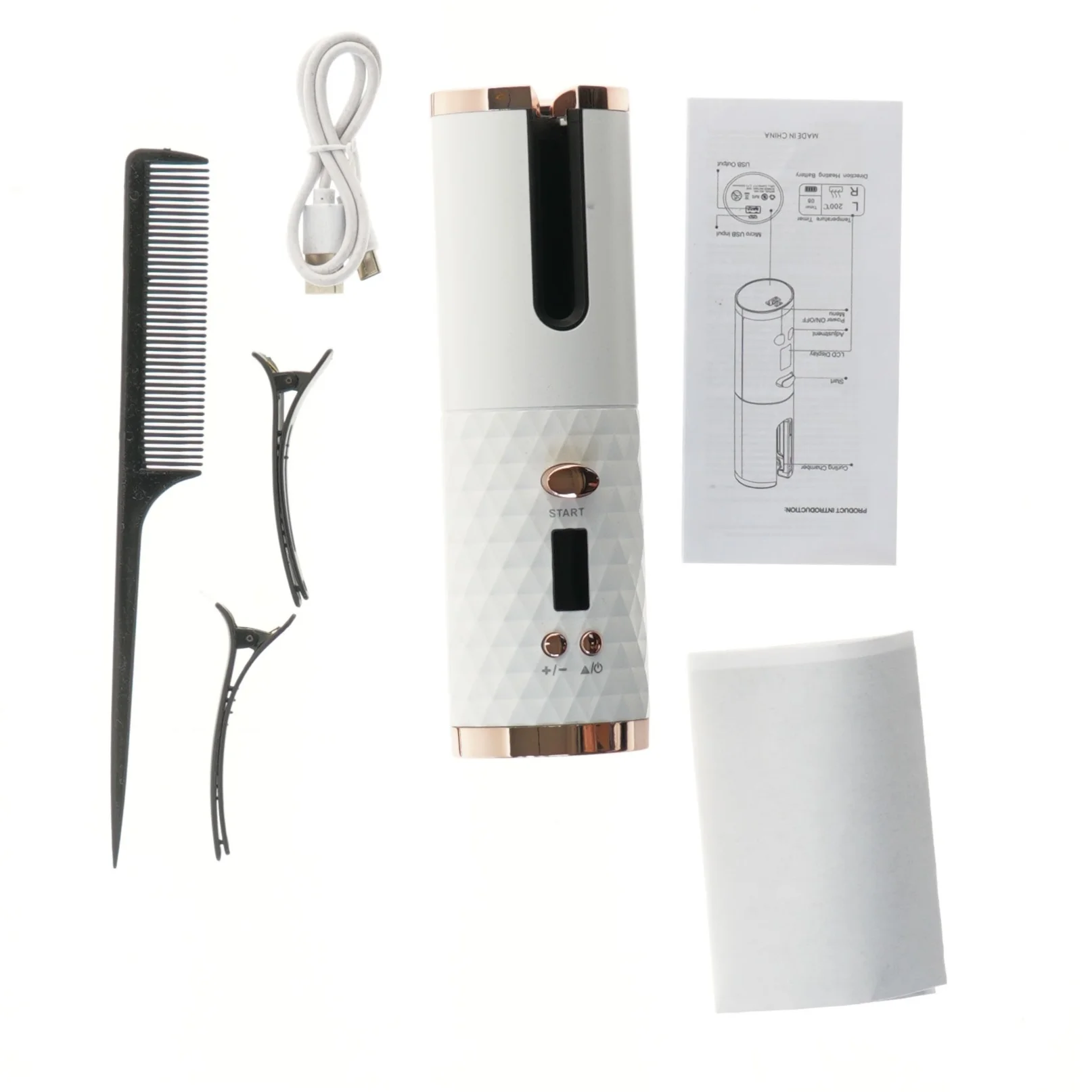 Trådløs krøllejern (str. 19,5x6 cm)