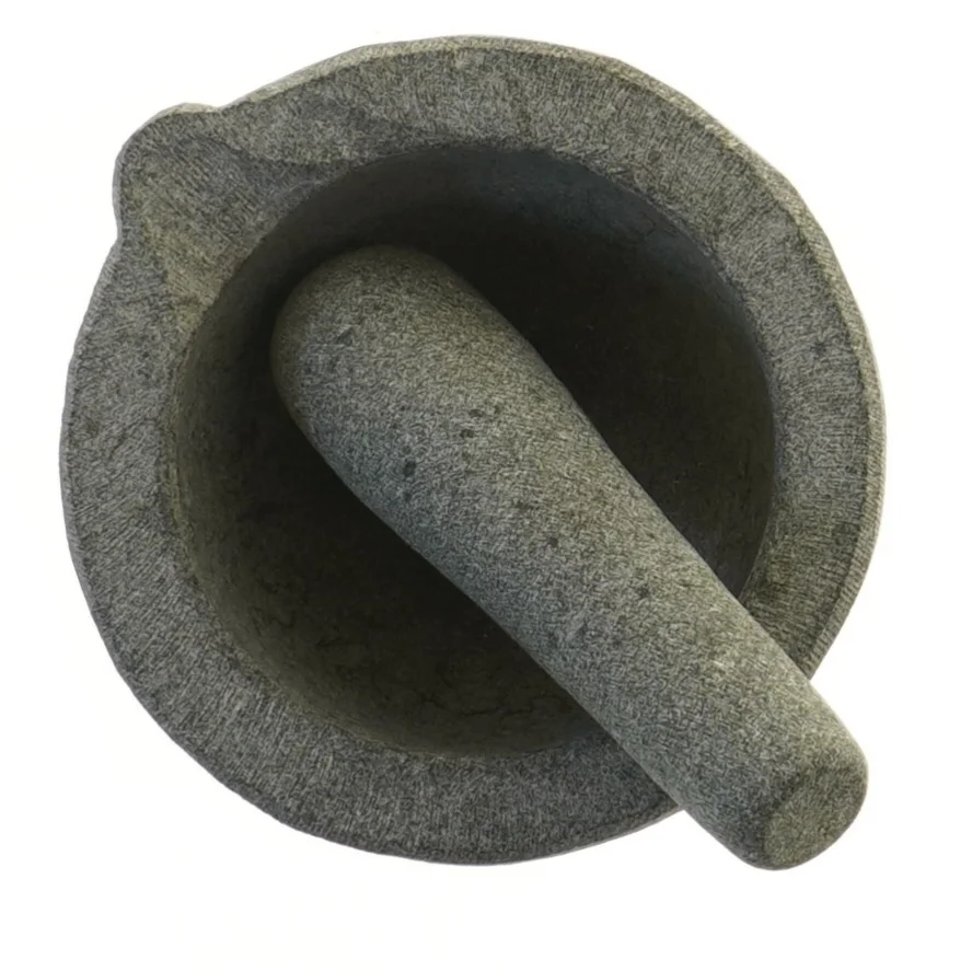 Granit morter og støder (str. Ø 15 cm længde 10 cm)