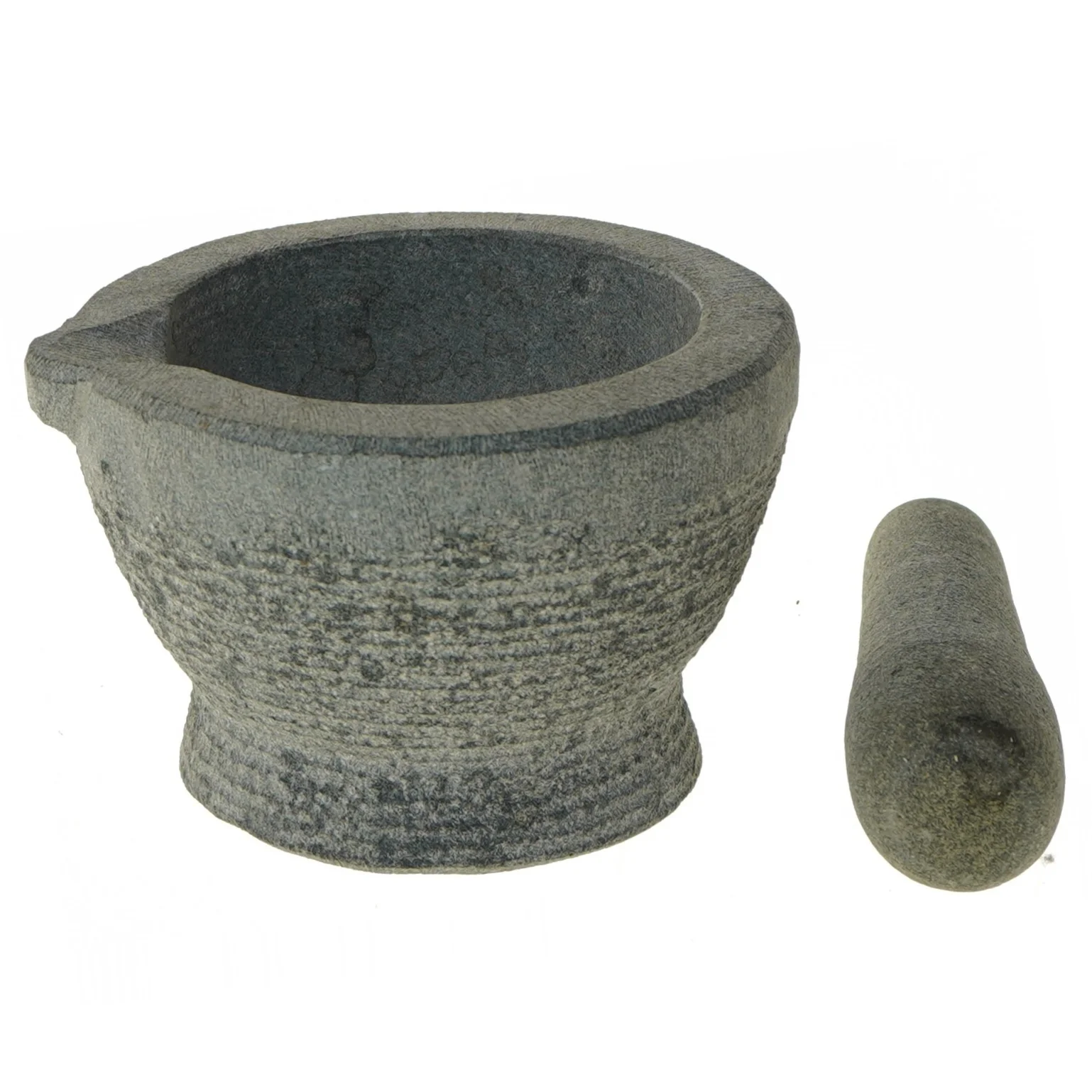 Granit morter og støder (str. Ø 15 cm længde 10 cm)