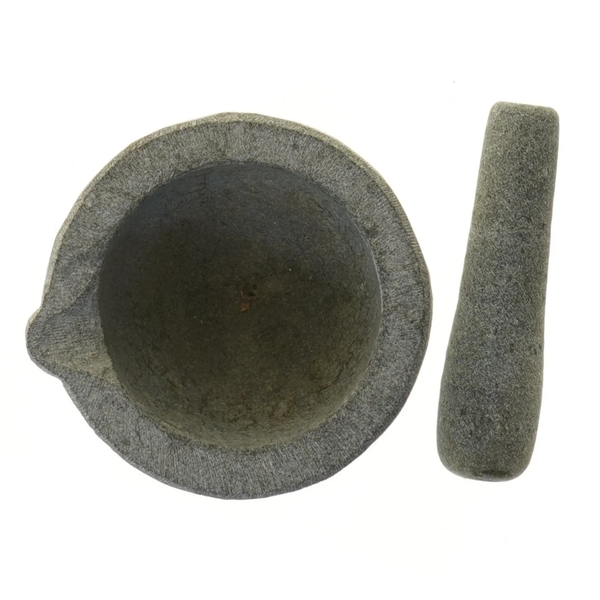 Granit morter og støder (str. Ø 15 cm længde 10 cm)