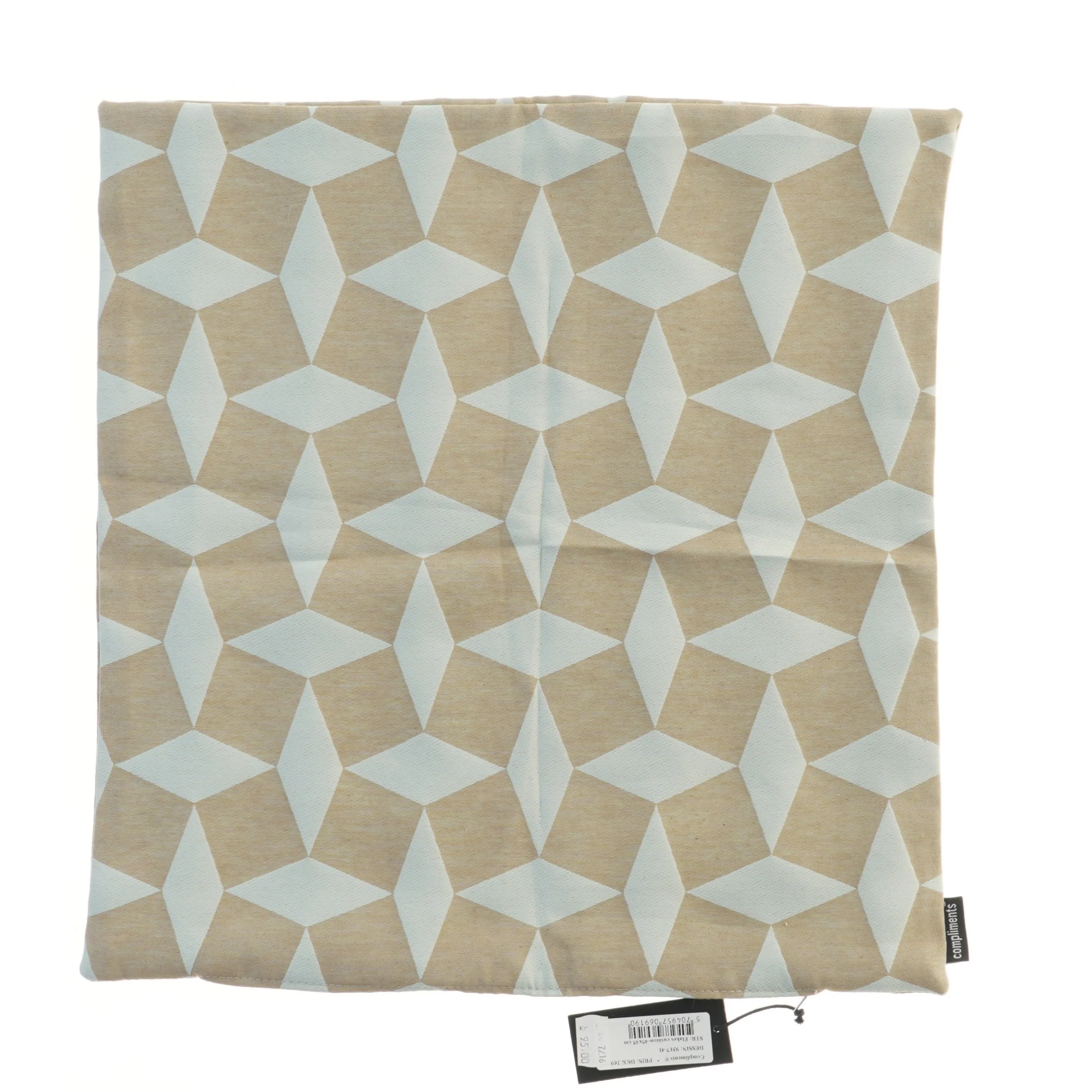 Sæt af pudebetræk med geometrisk mønster fra Compliments (str. 44x43 cm)