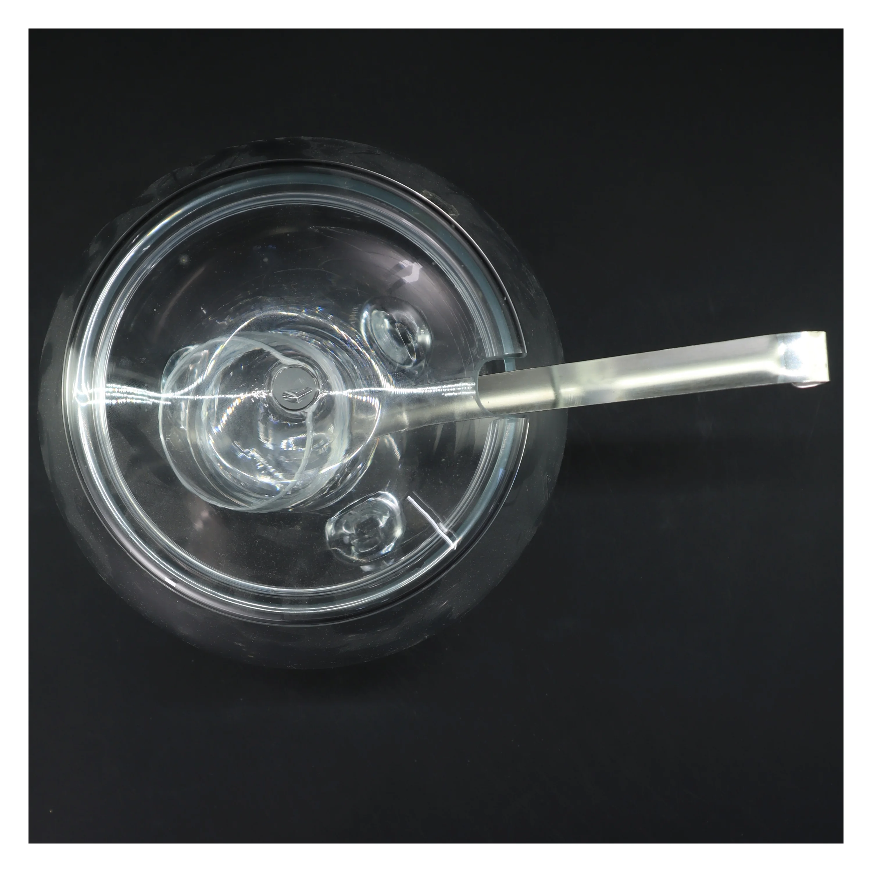 Glas punchbowle med låg og ske (str. 20 cm)