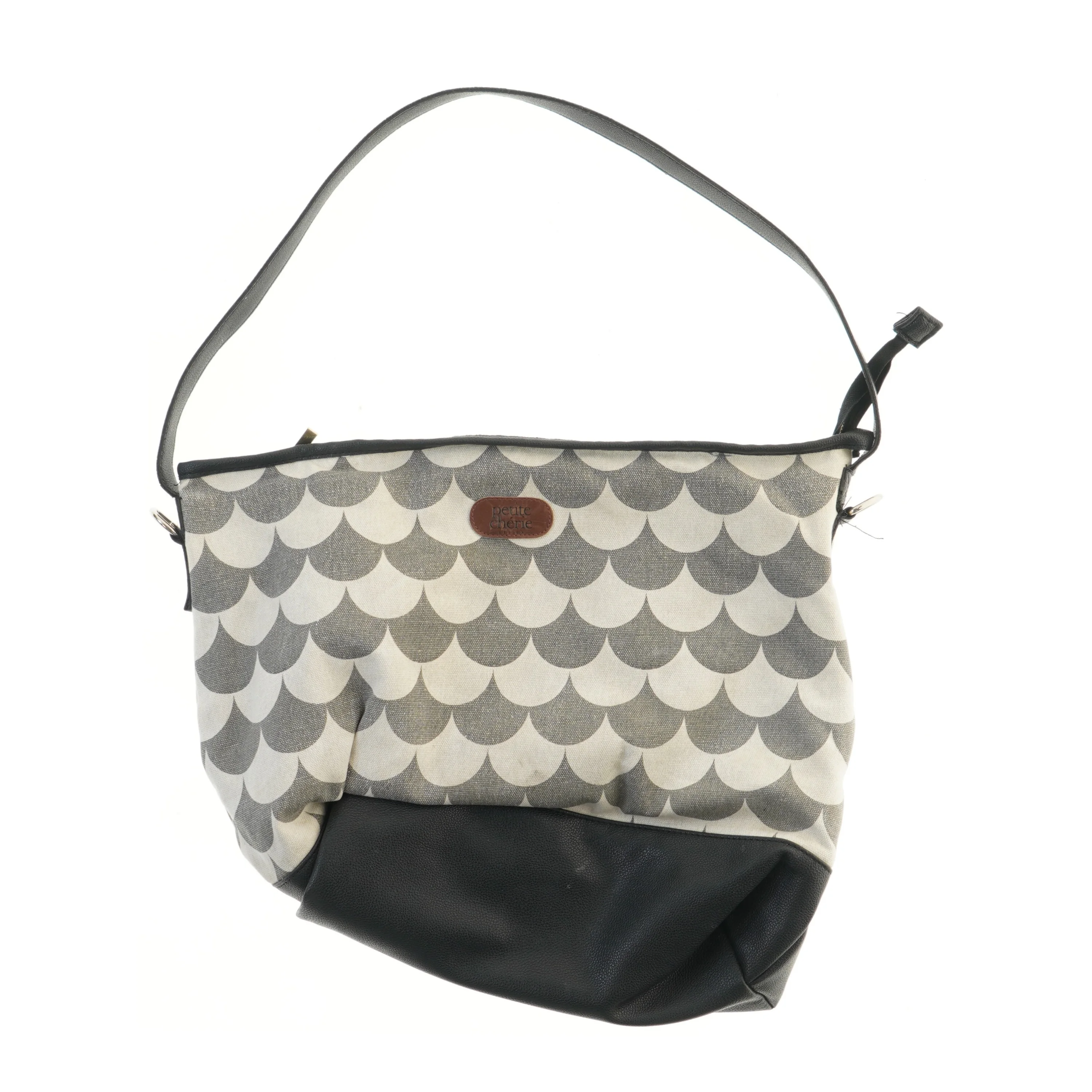 Pusletaske i stof med mønster fra Petite Cherie (str. 43x33 cm)