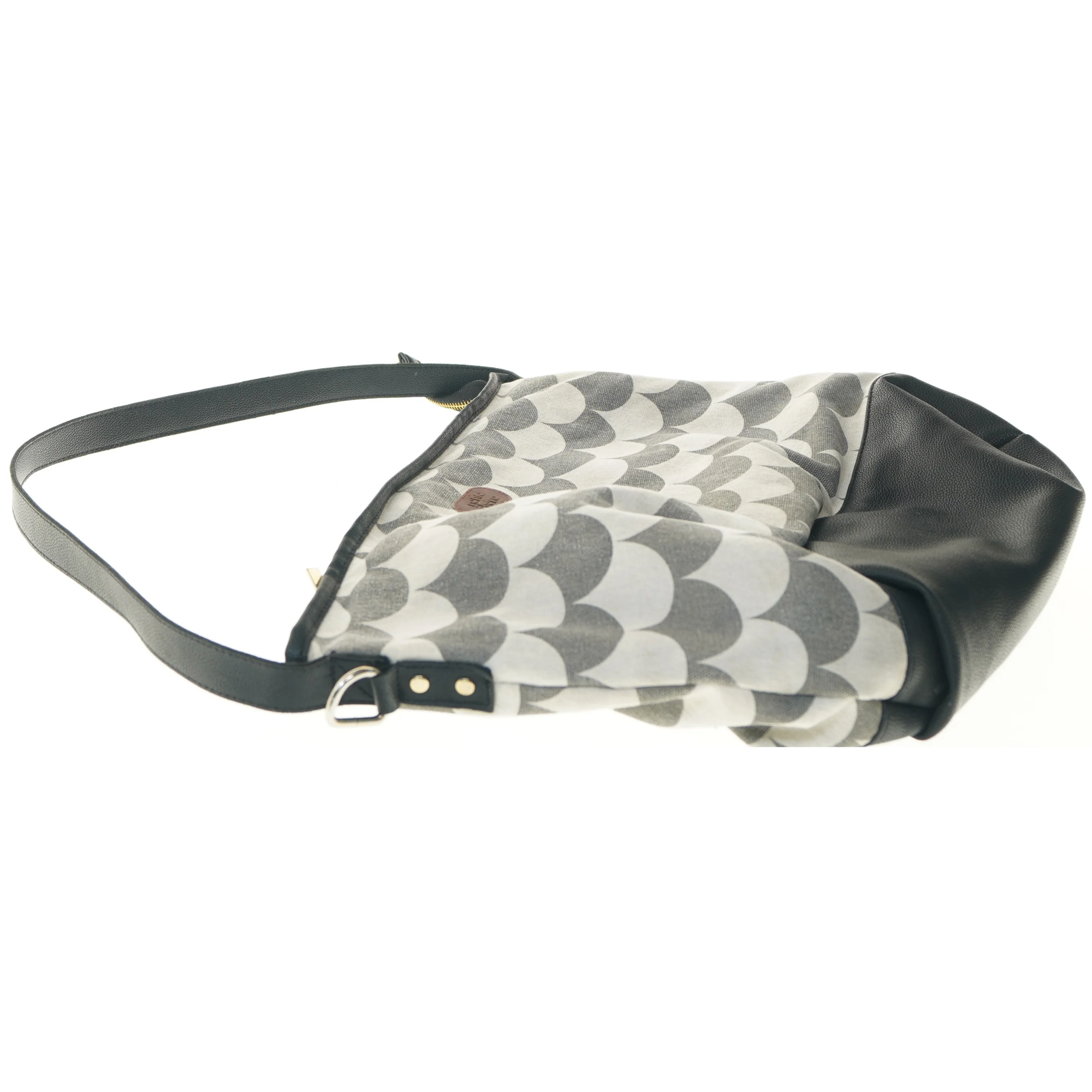 Pusletaske i stof med mønster fra Petite Cherie (str. 43x33 cm)