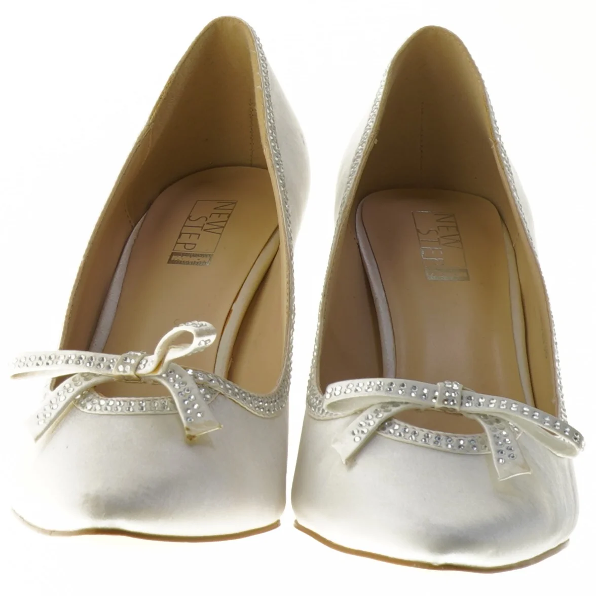 Hvide damesko med hæl fra New Step (str. 38 )