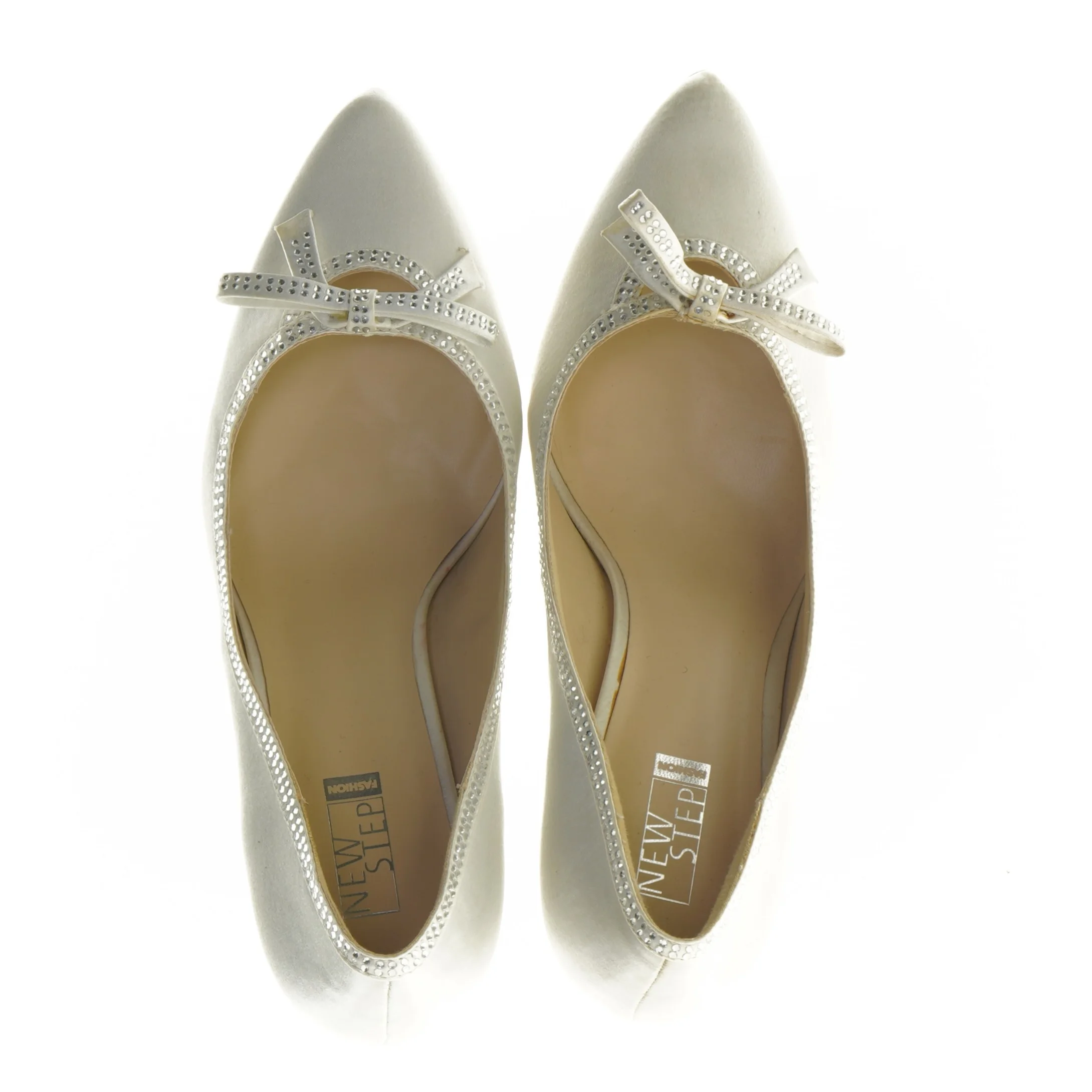 Hvide damesko med hæl fra New Step (str. 38 )