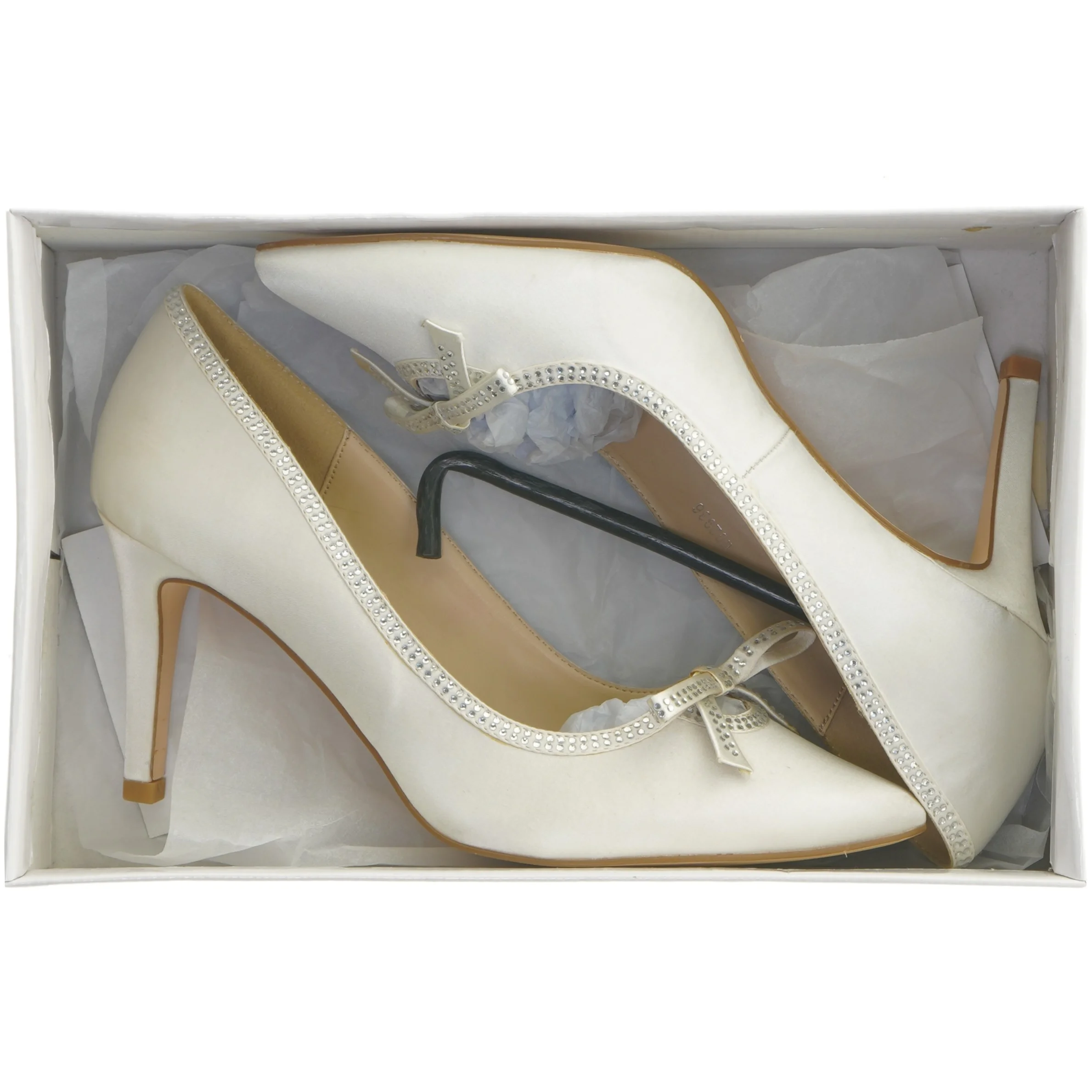 Hvide damesko med hæl fra New Step (str. 38 )