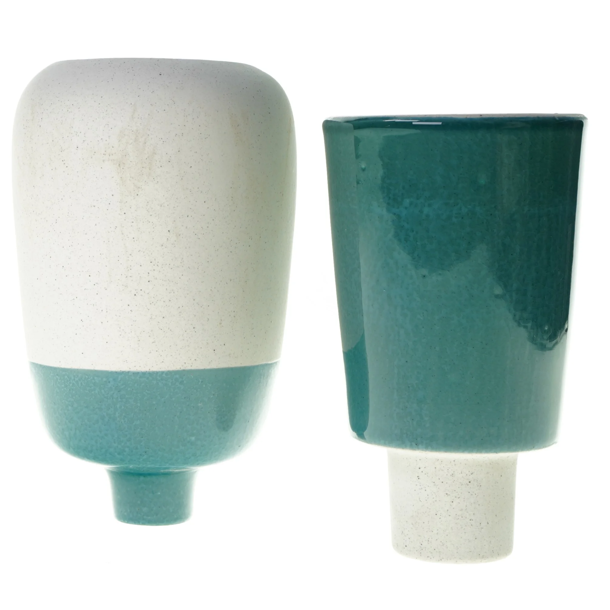 2 x vaser fra Hübsch (str. 22 og 20 cm)