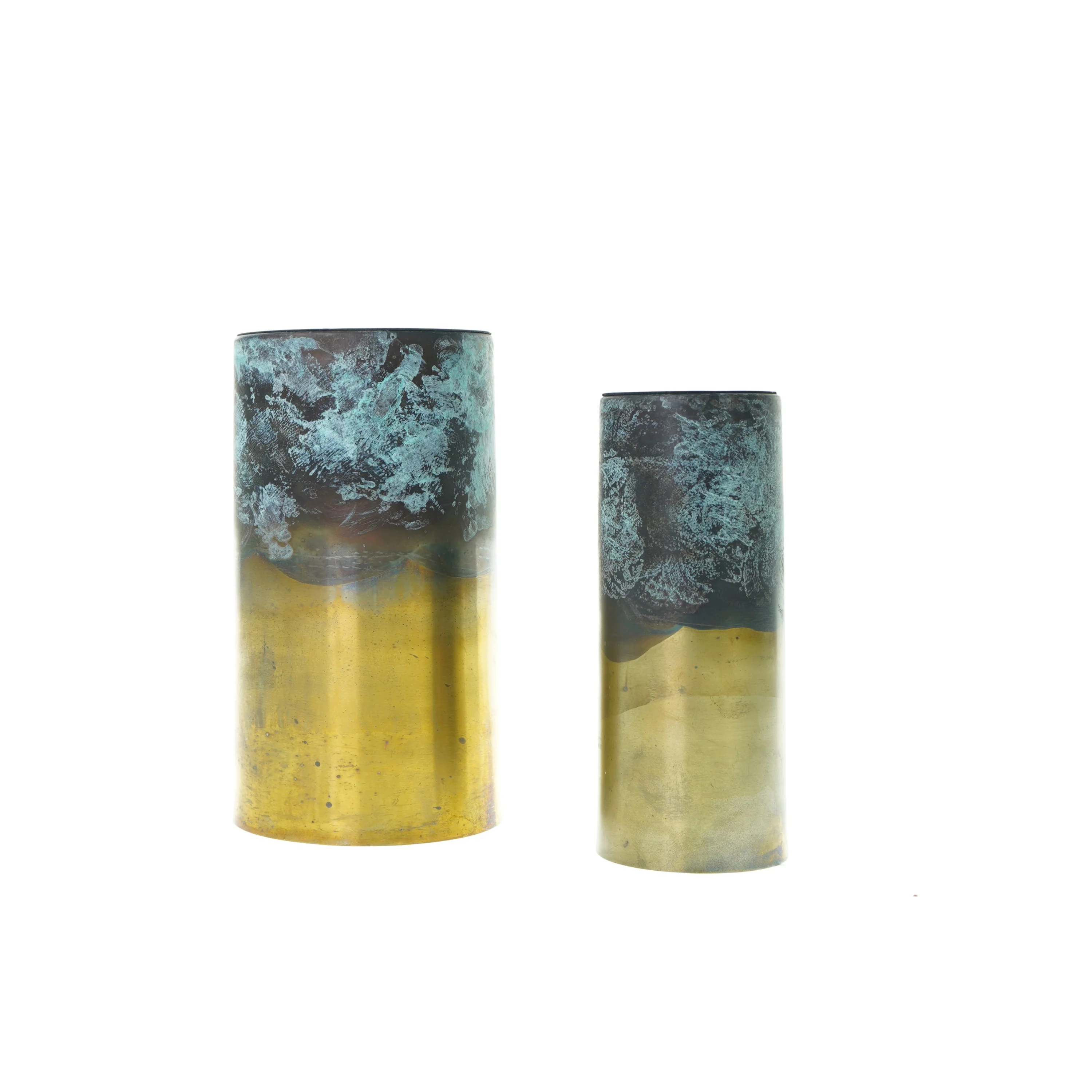 2 x vaser fra Hübsch (str. 24 og 20 cm)