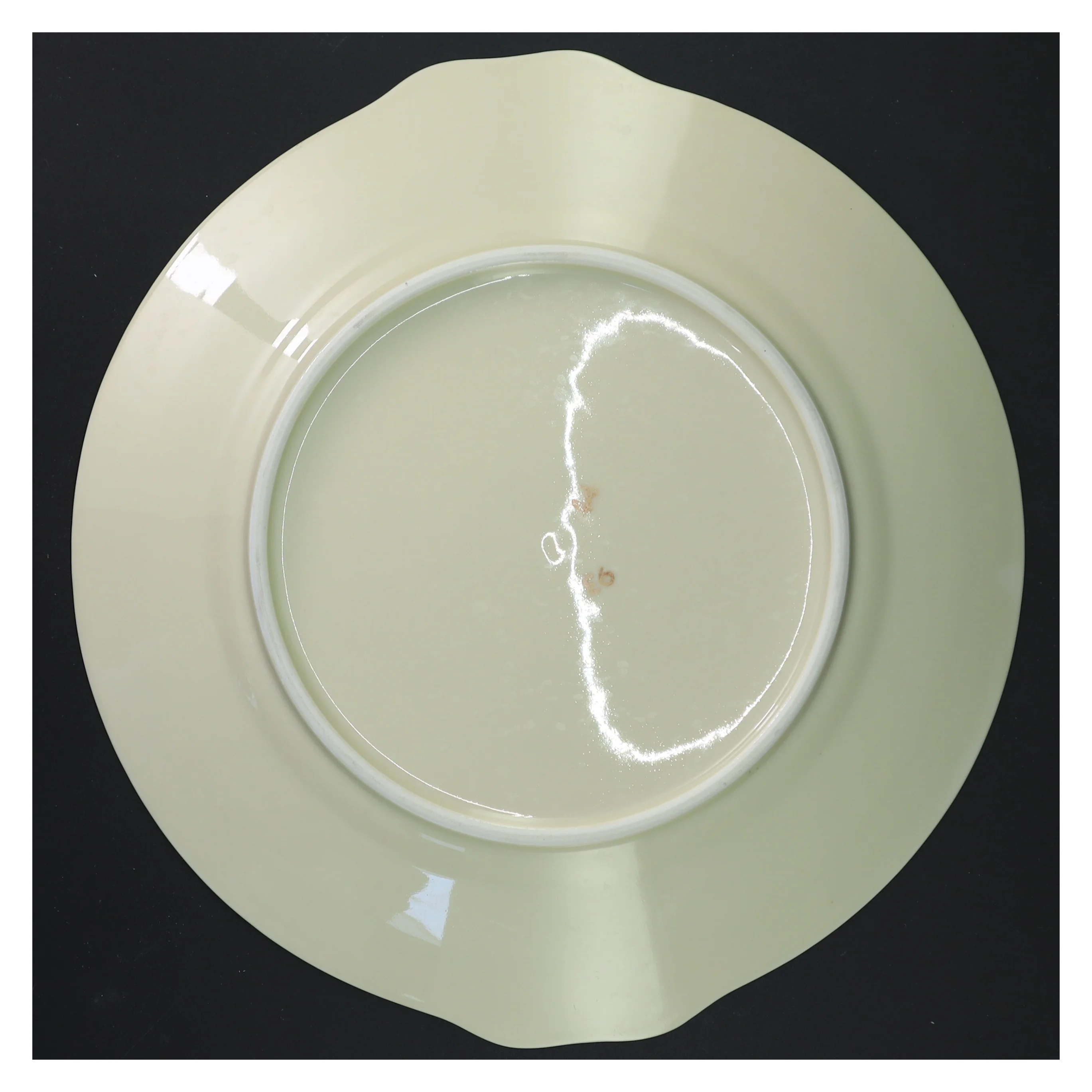 Porcelain serveringsfad med blomstermønster (str. Ø 27 cm)