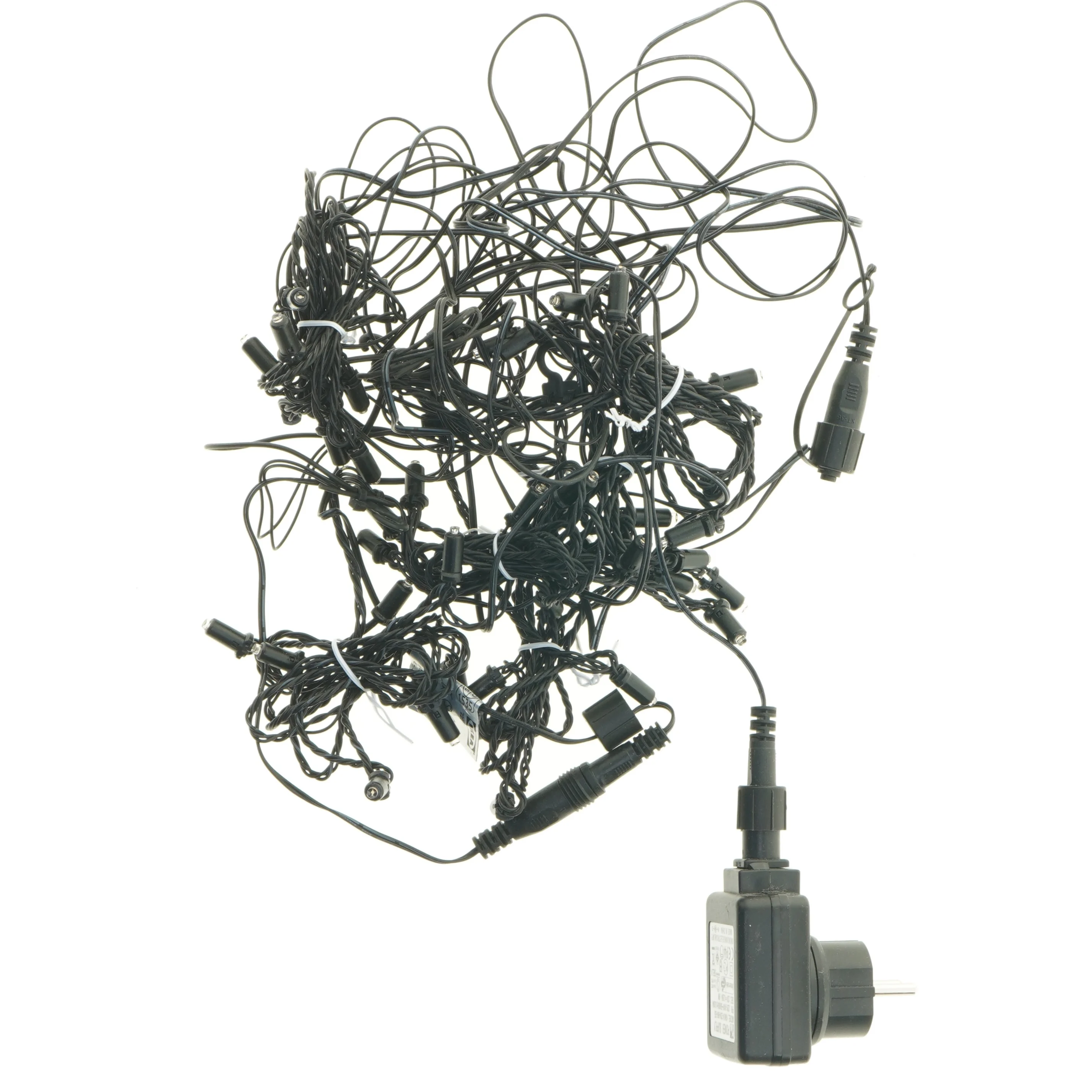 Sort lyskæde/gardin med ledning fra Ikea