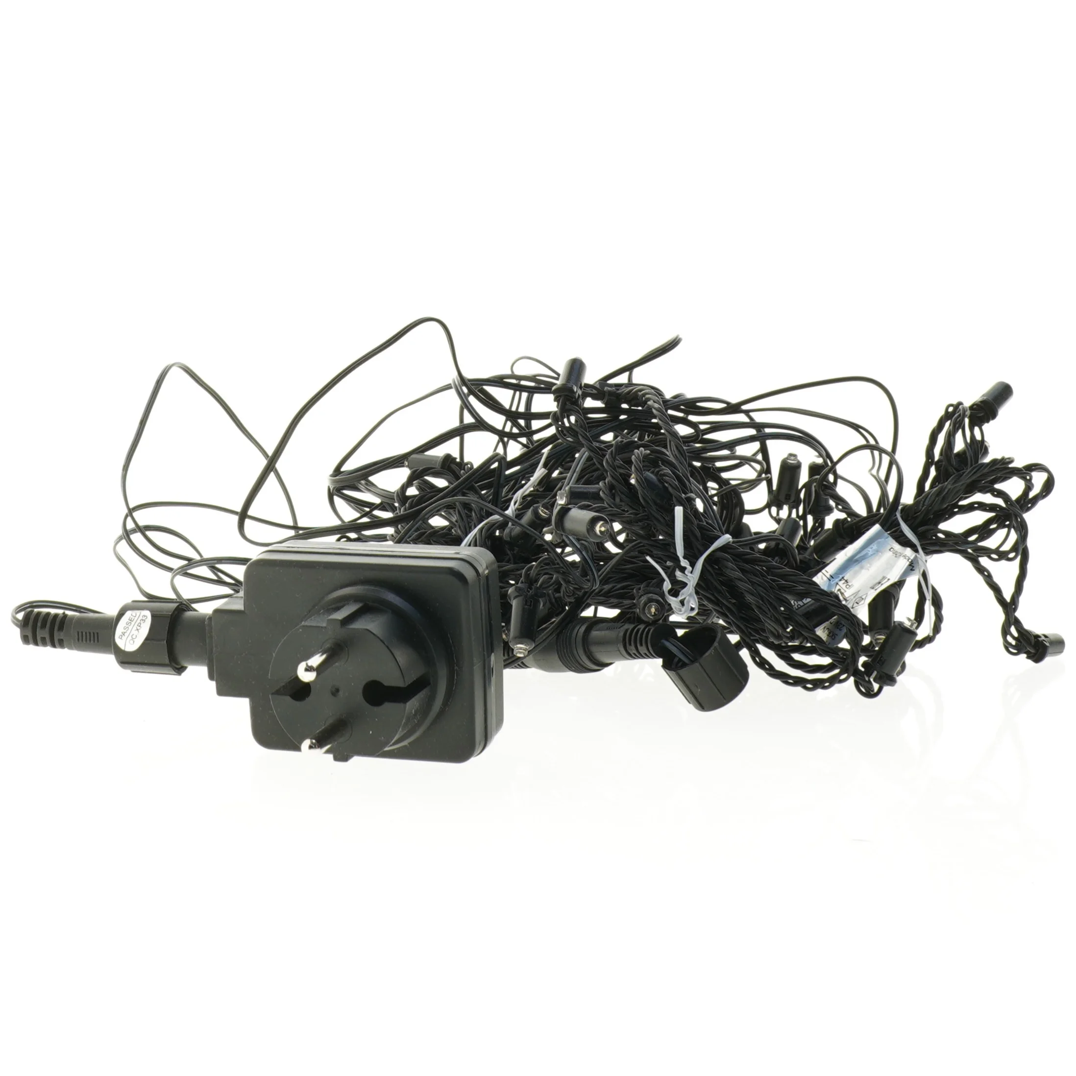 Sort lyskæde/gardin med ledning fra Ikea