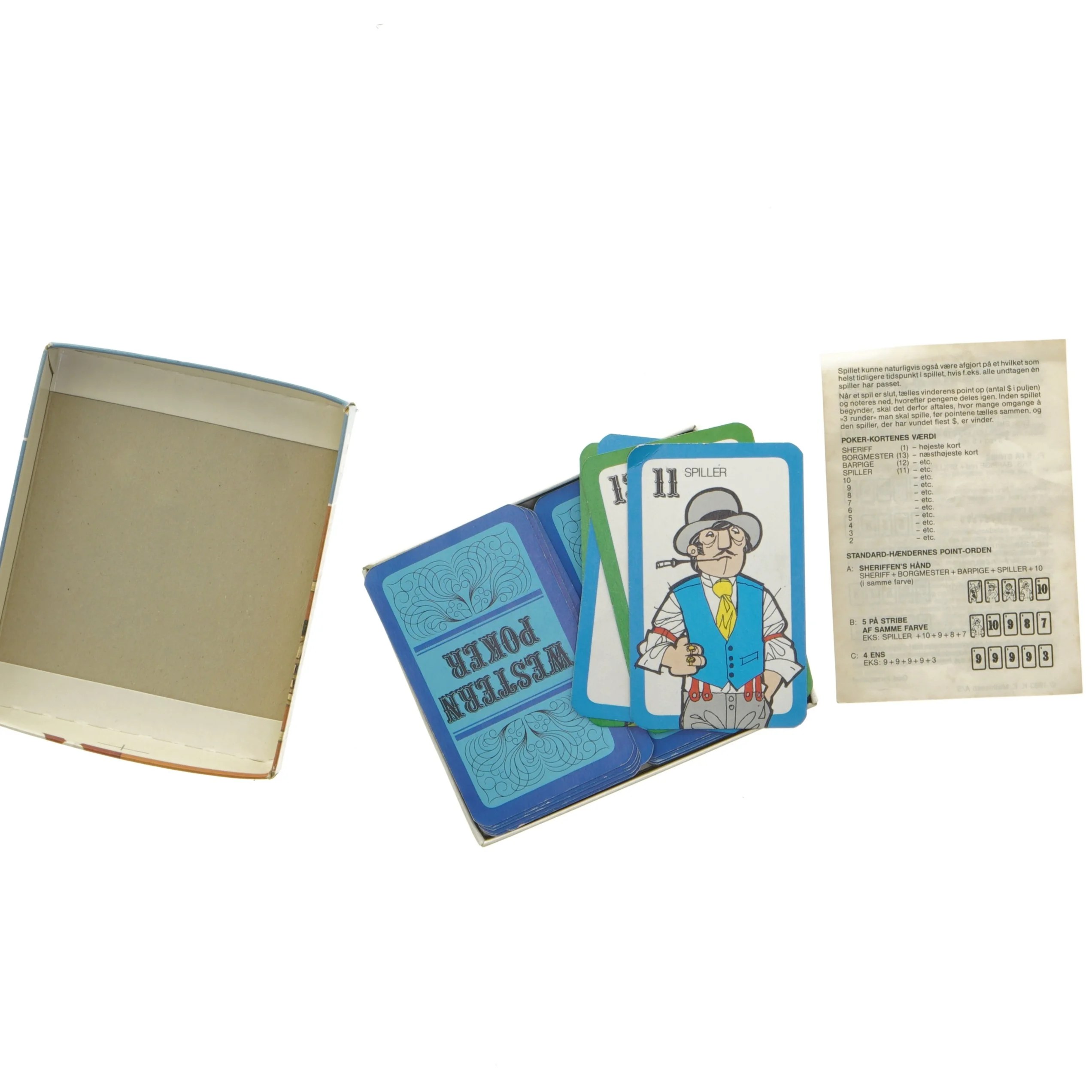 Western Poker spillekort (str. 13 x 10 cm)